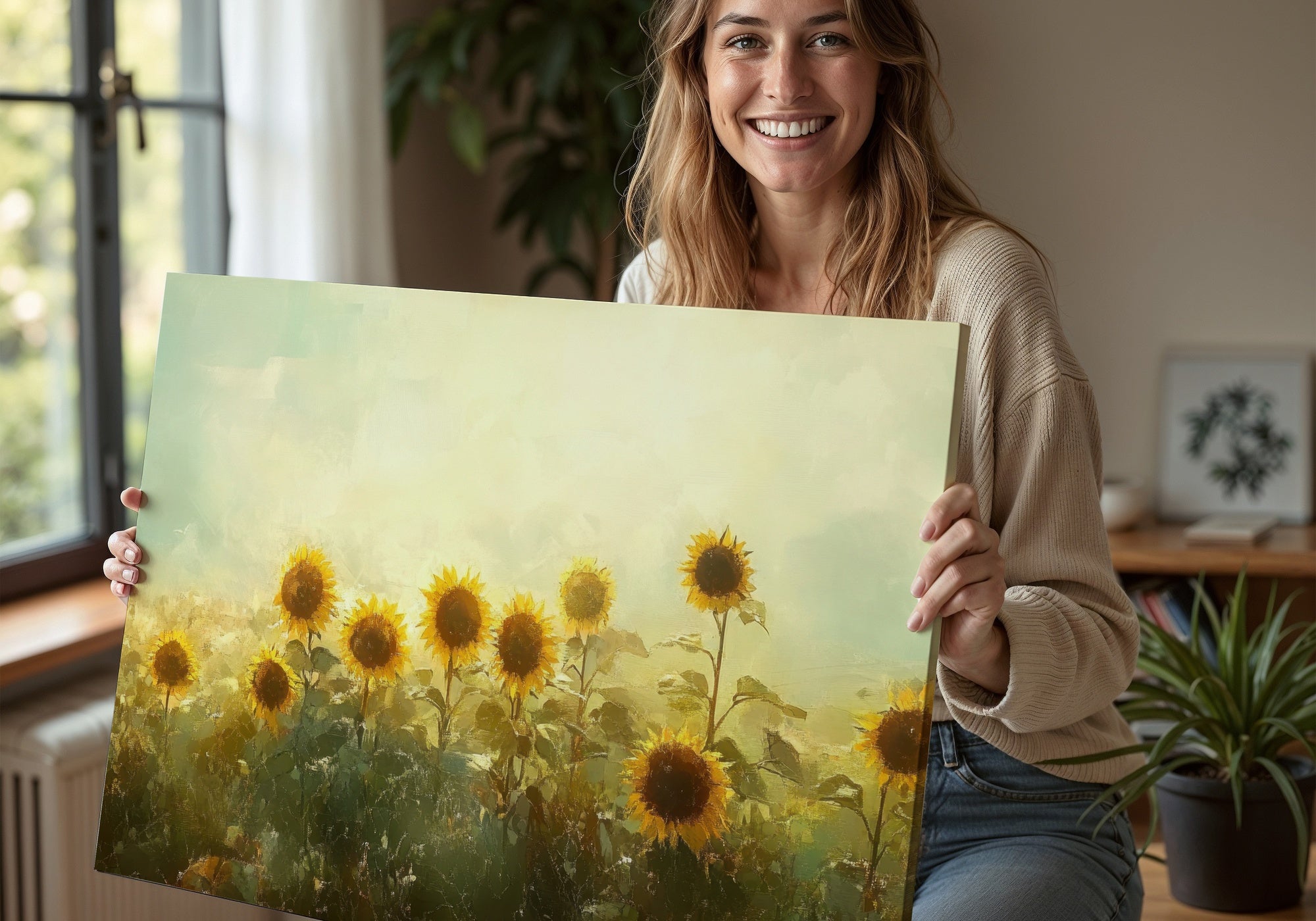 Woman with Summer Printable Wall Art