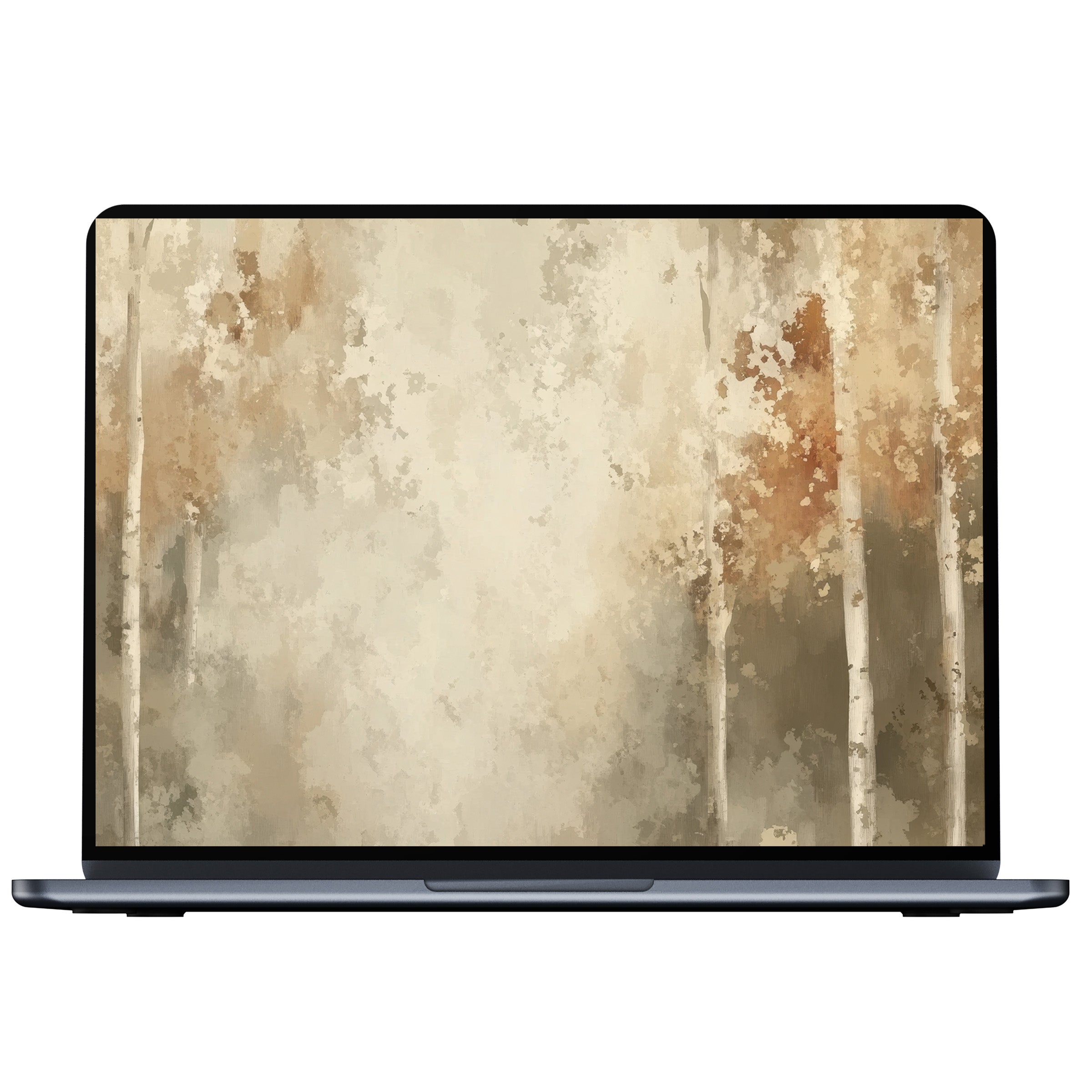 Elegant tree desktop wallpaper with soft earth tones creates a calming ambiance for PC or laptop digital download inspiring mindfulness