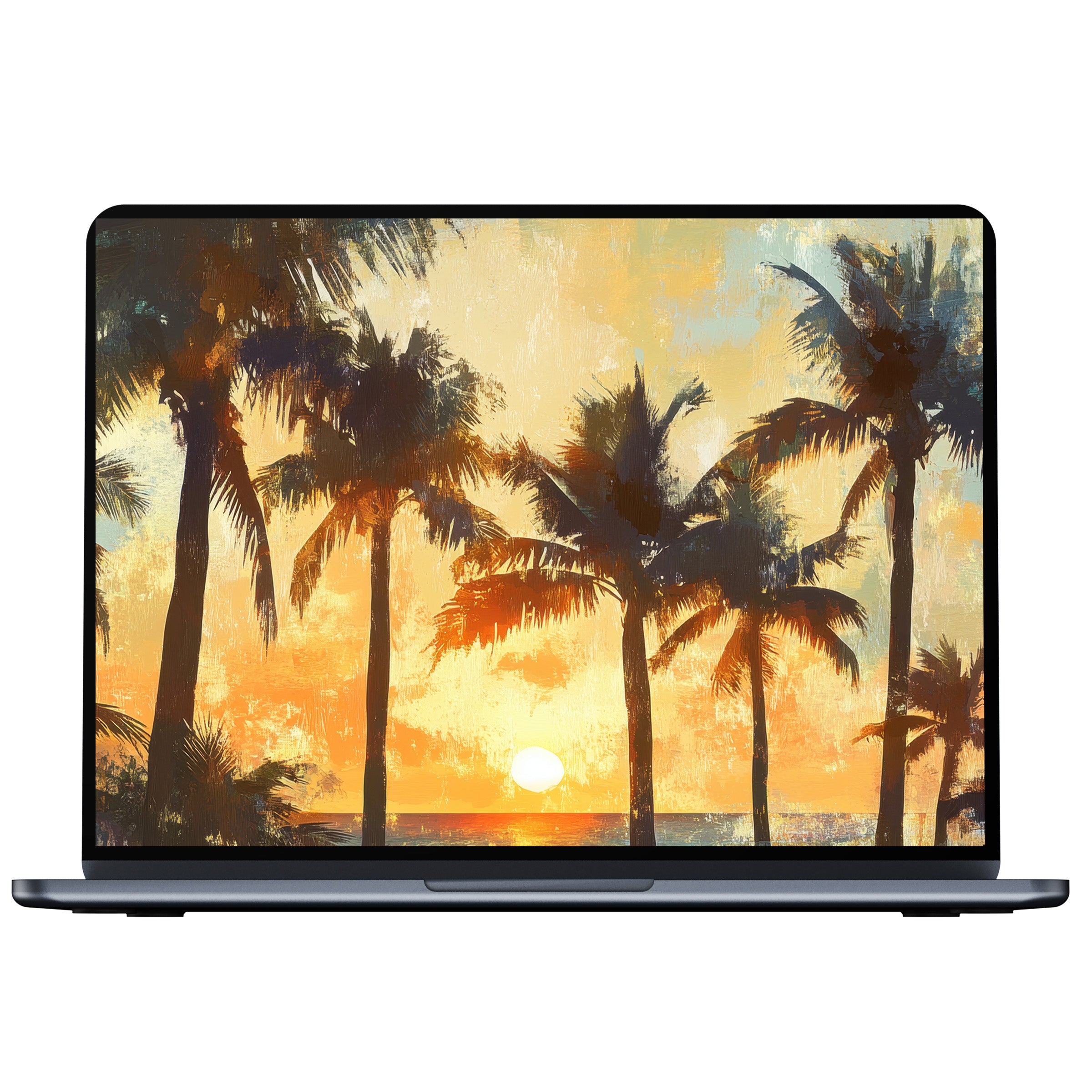Inspire mindfulness with this elegant sunset tree desktop wallpaper for PC and laptop digital download bringing calm to your space