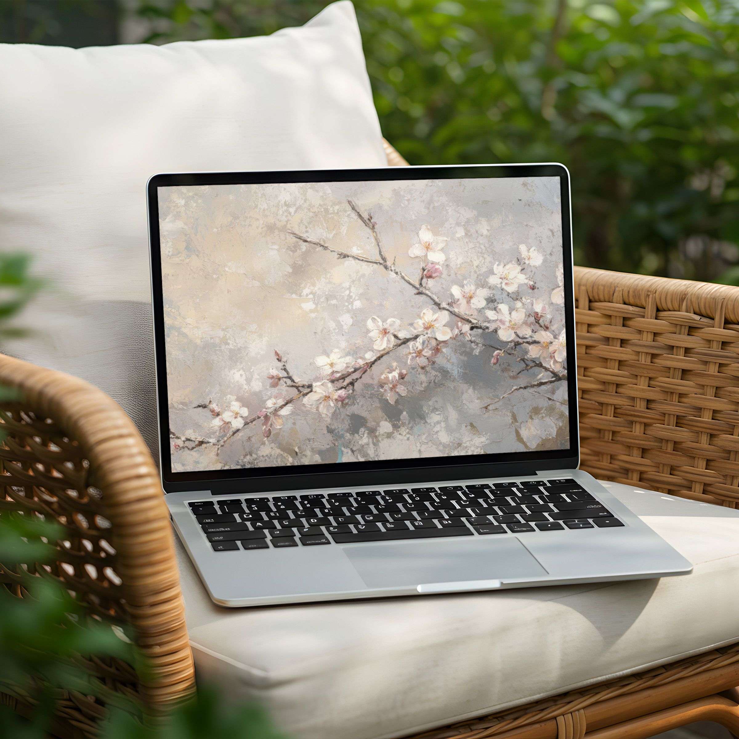 Elegant cherry blossom desktop background for instant download on your PC or Laptop inspires calm and mindfulness with nature