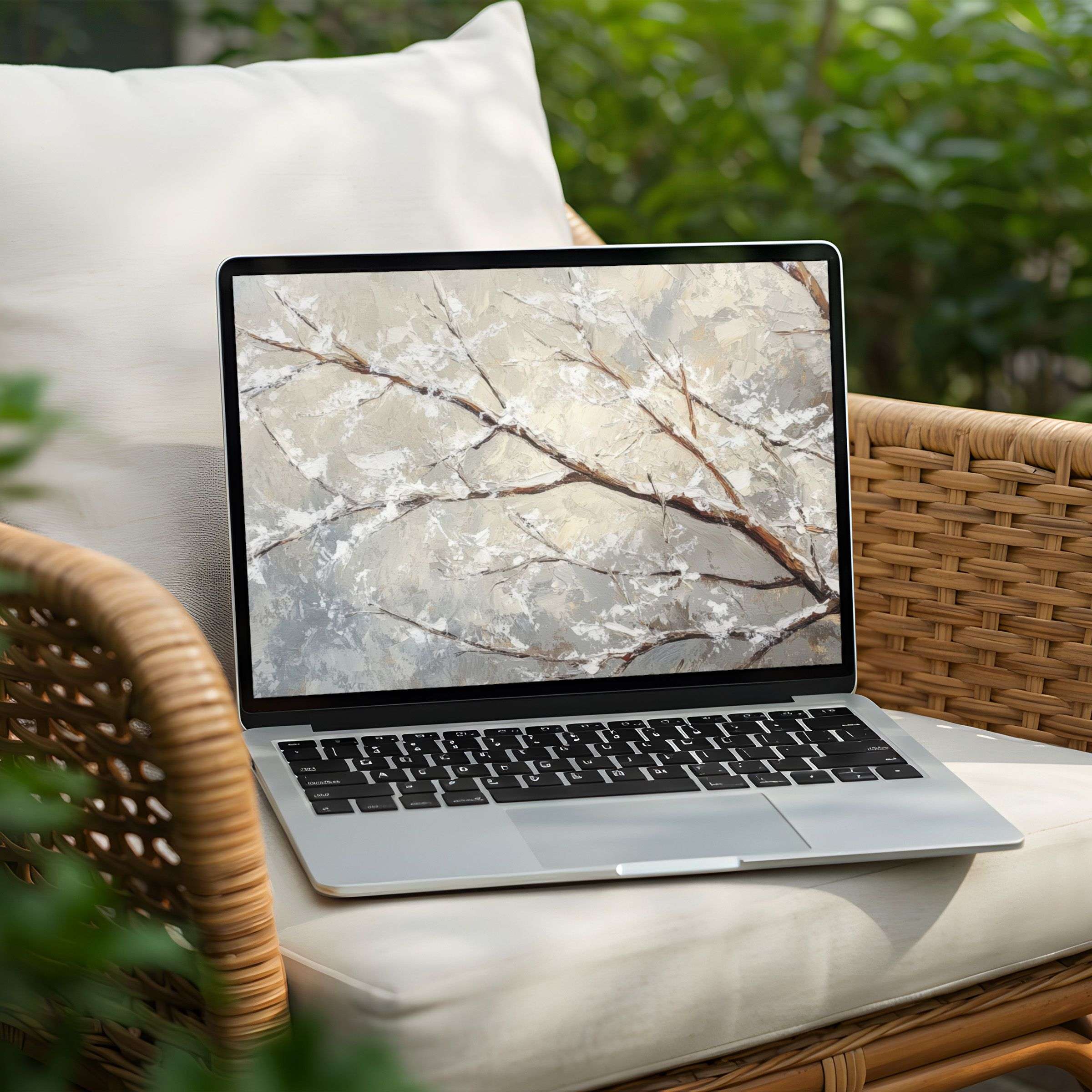 Elegant winter-themed desktop background for PC and Laptop offers instant download Inspires calm and mindfulness in any setting