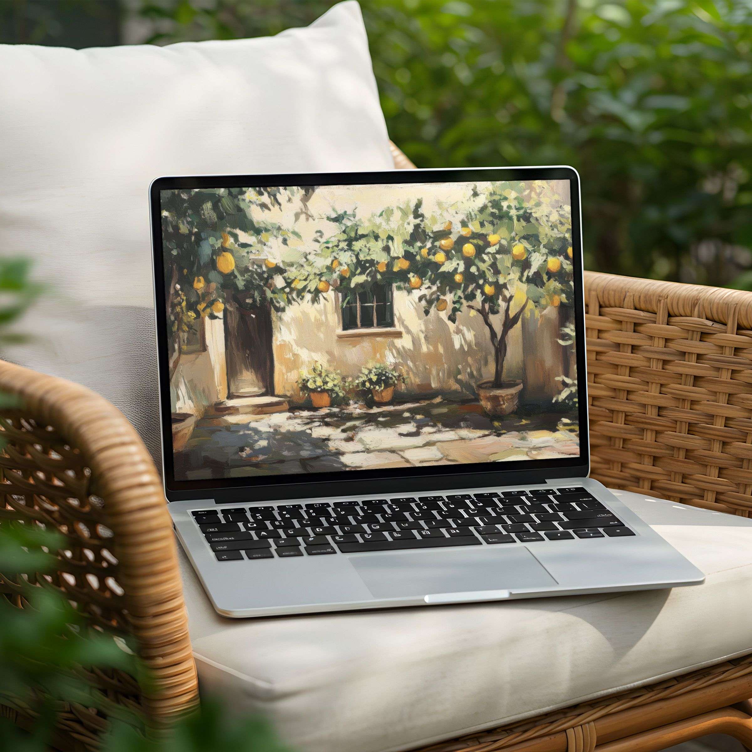 Elegant digital art for PC and Laptop desktop background, offering an instant download for calm, inspiring, mindful decor