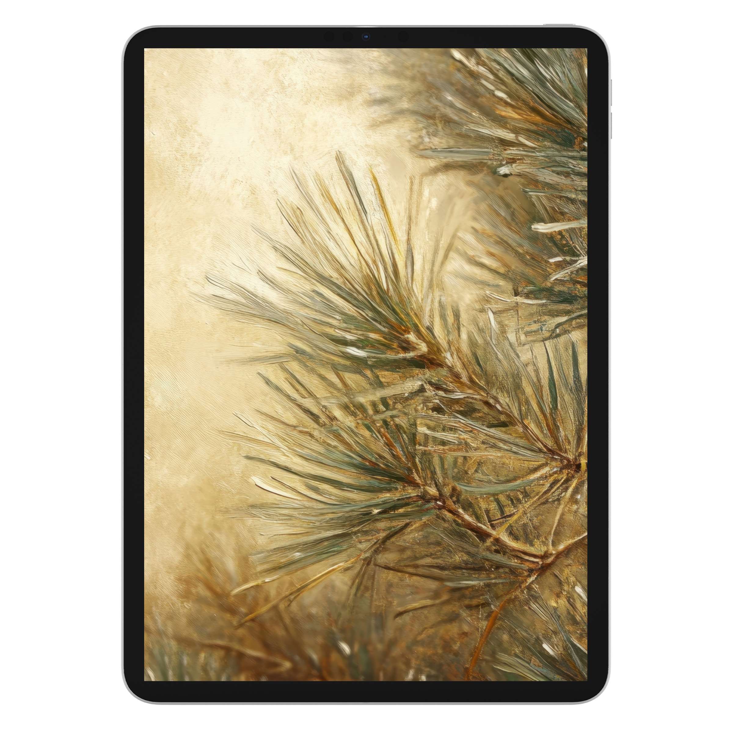 Elegant tree iPad wallpaper with warm textures for a serene tablet background digital download suitable for all devices