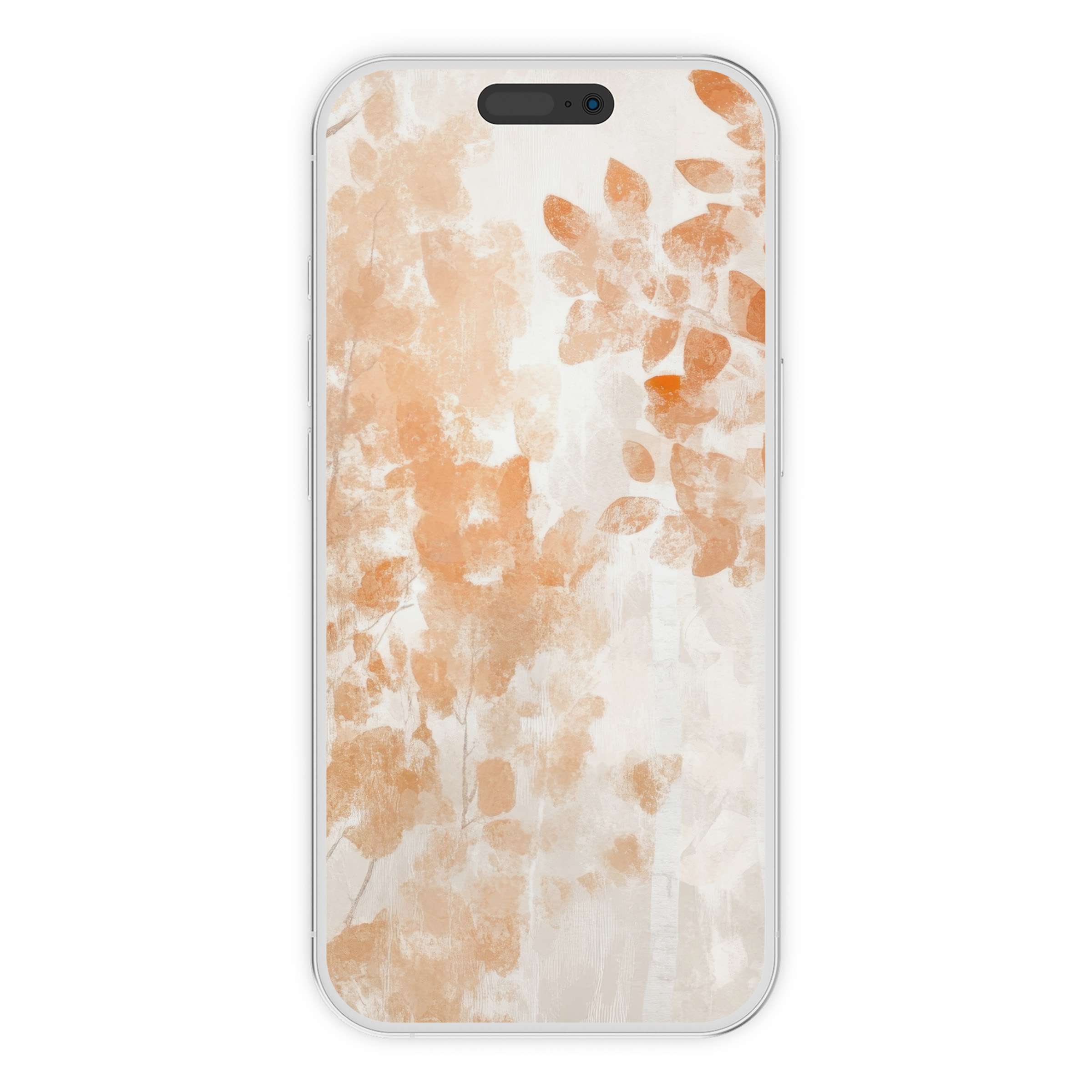 Elegant tree iPhone wallpaper in soothing earth tones offers a calming digital download for phone backgrounds, perfect for Android too