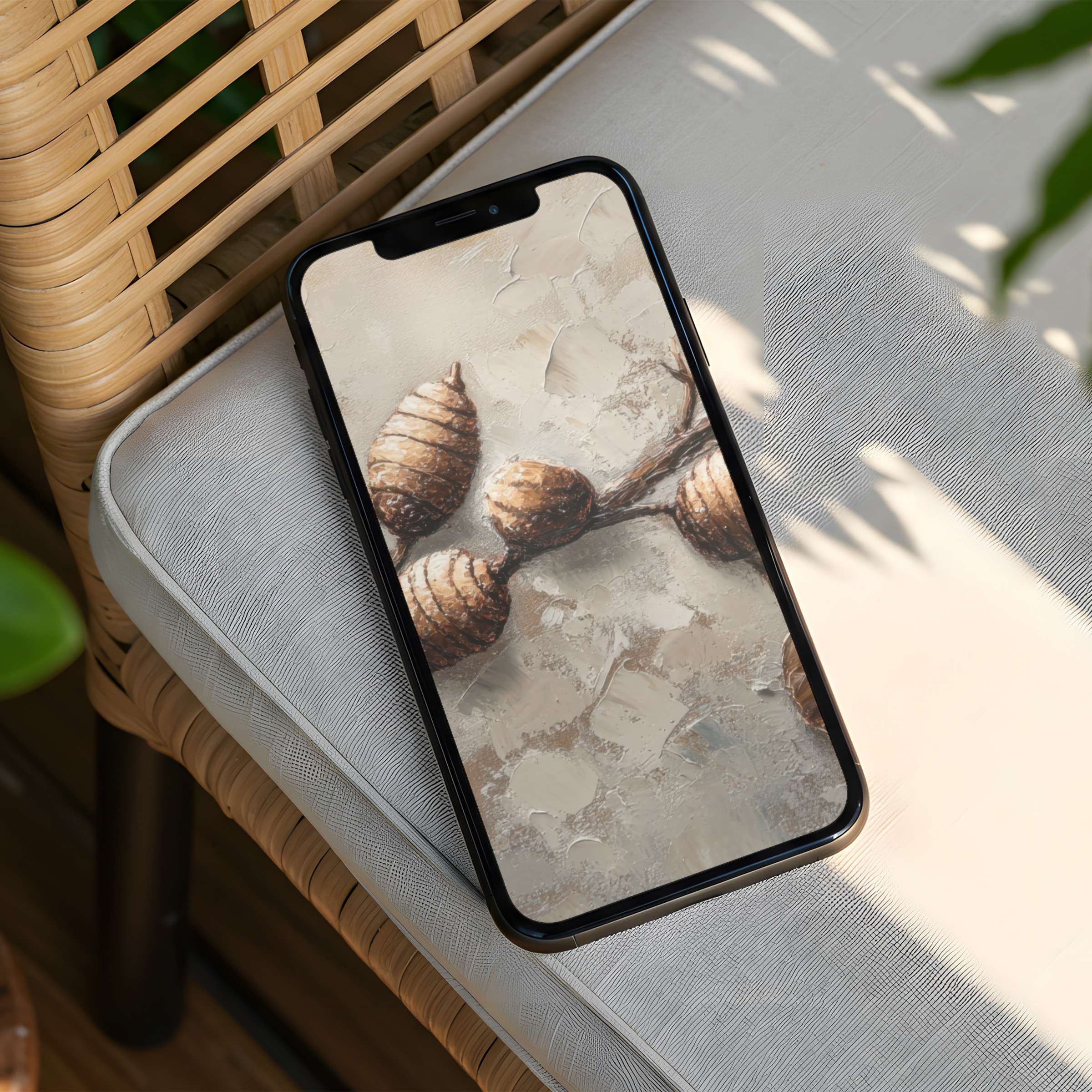 Elegant abstract nature art iPhone background brings calm to any phone screen instant download offers mindful inspiration