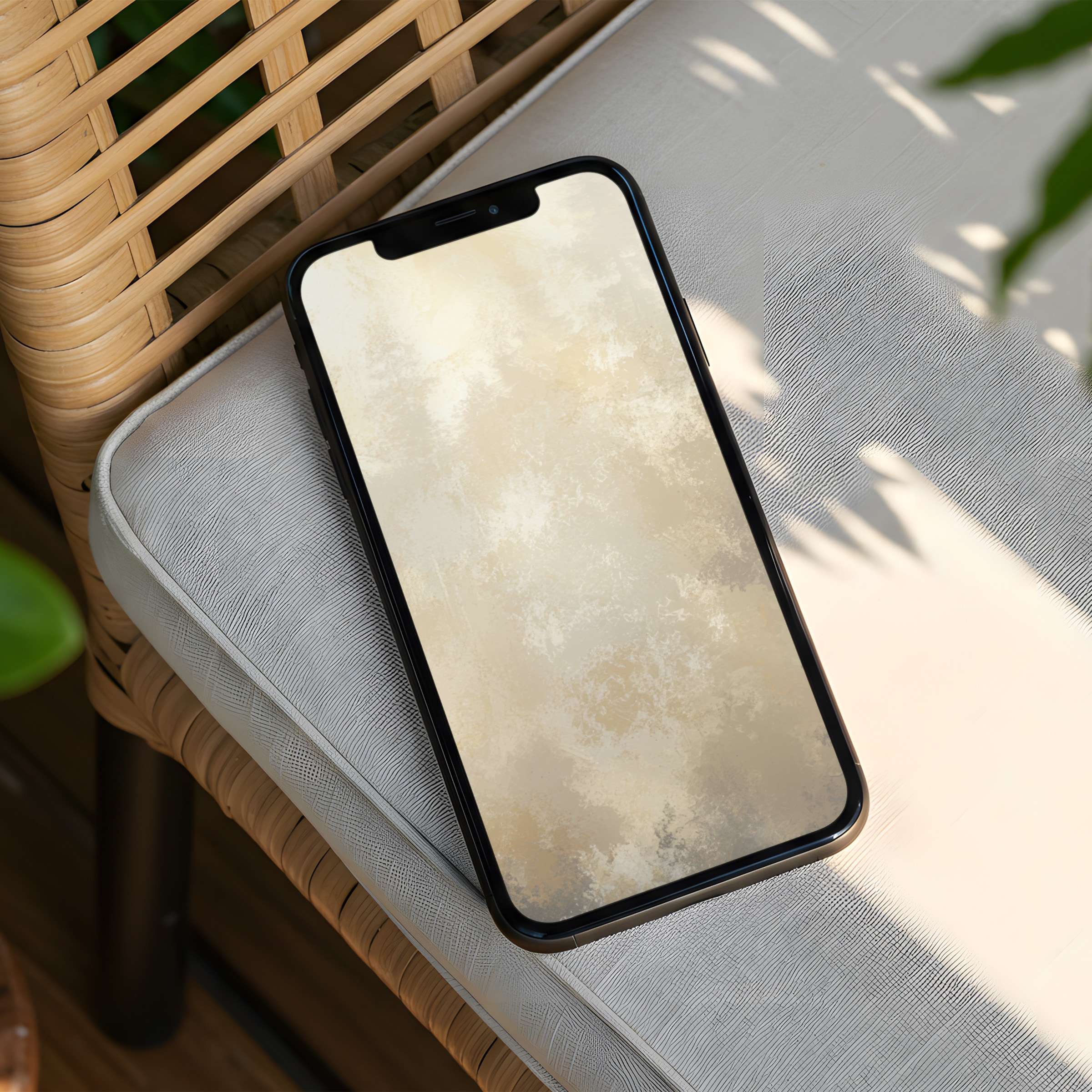 Elevate your phone's elegance with a calming iPhone background featuring soft beige textures for instant download and mindfulness
