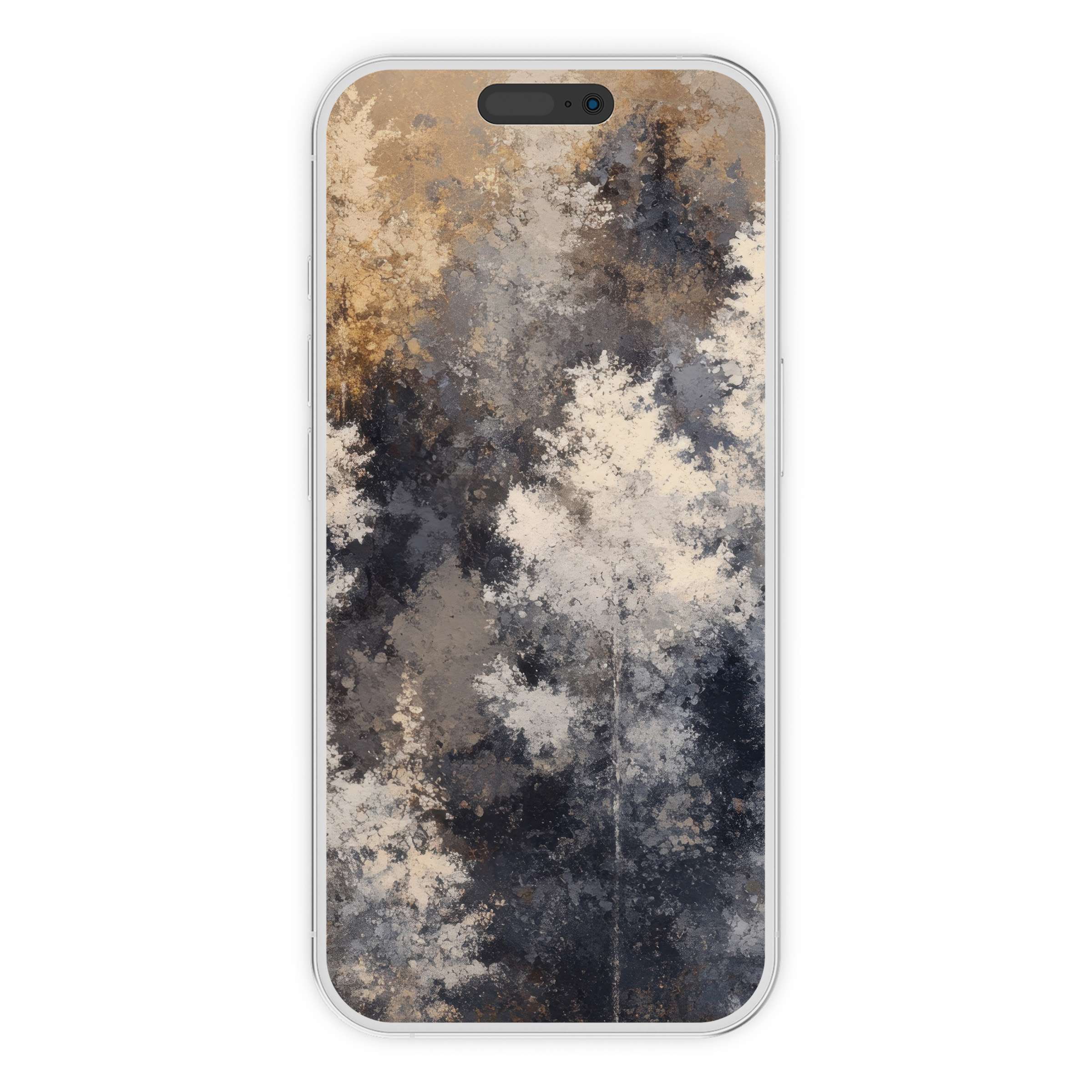 Elegant tree iPhone wallpaper digital download depicts earthy forest textures offering a calming artistic phone background suitable for Android