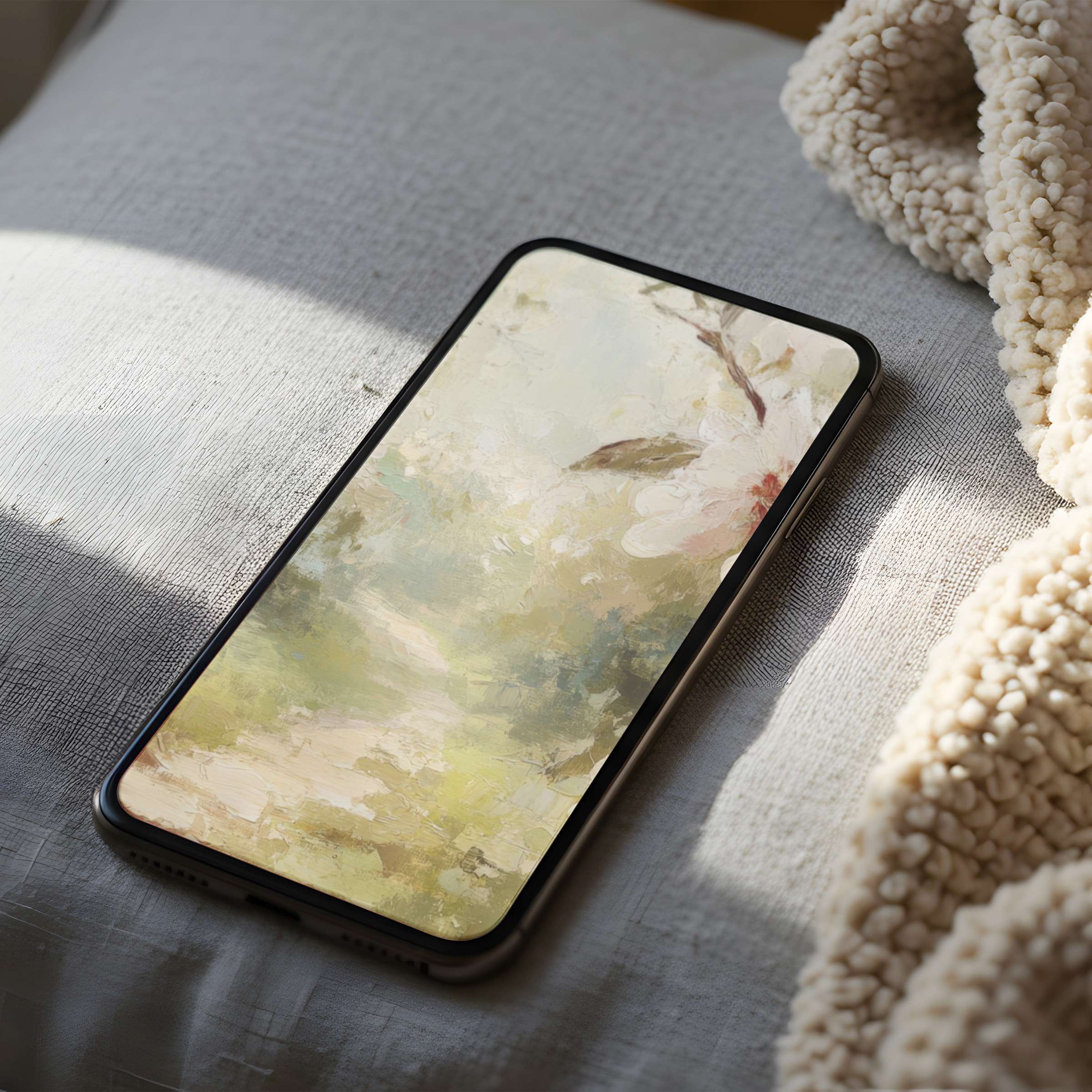 Elegant floral phone wallpaper with soft pastels beautifully complements serene interiors high resolution suitable for iPhone and Android
