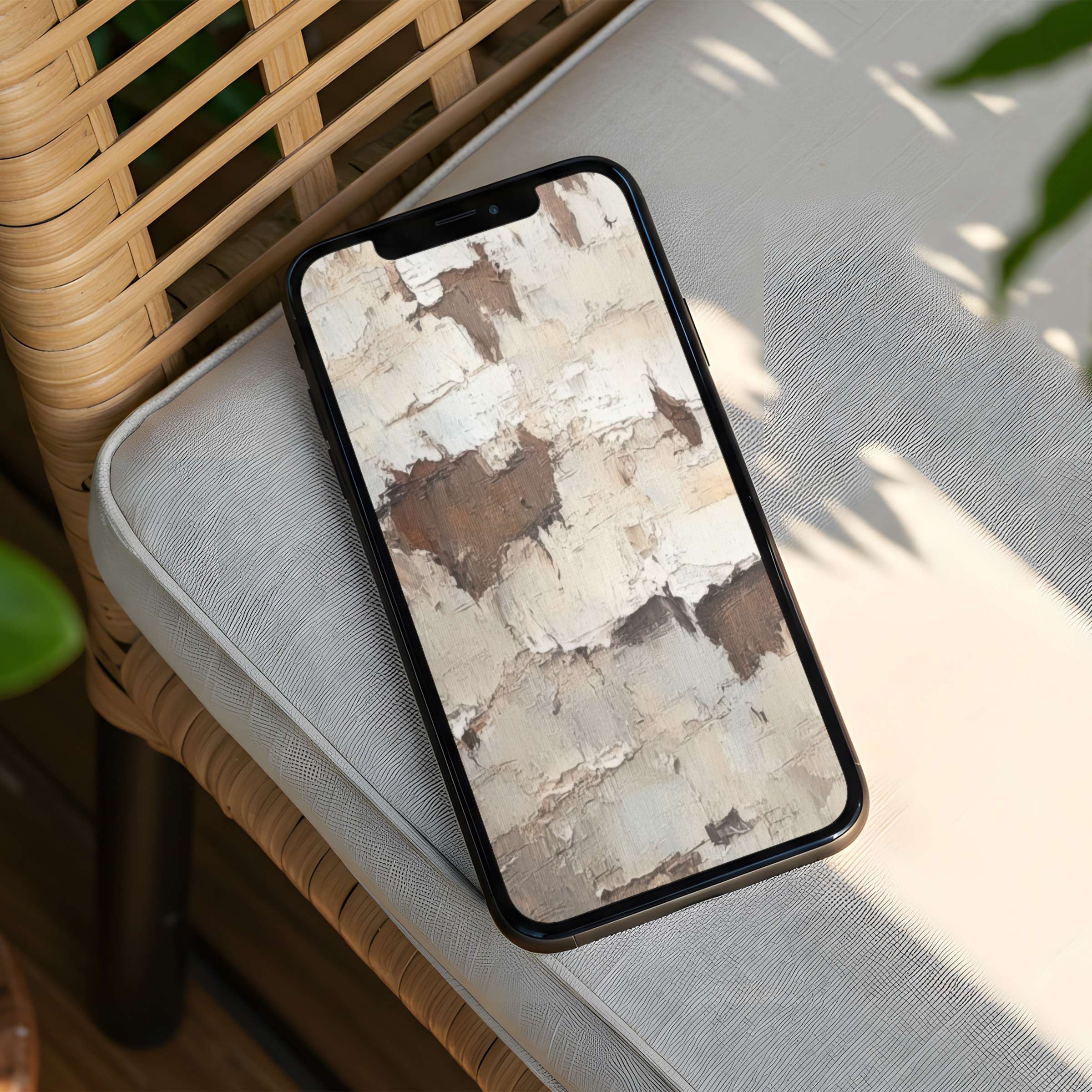 Elegant abstract iPhone background for instant download brings calm and inspiration to phones with neutral textures and soft tones