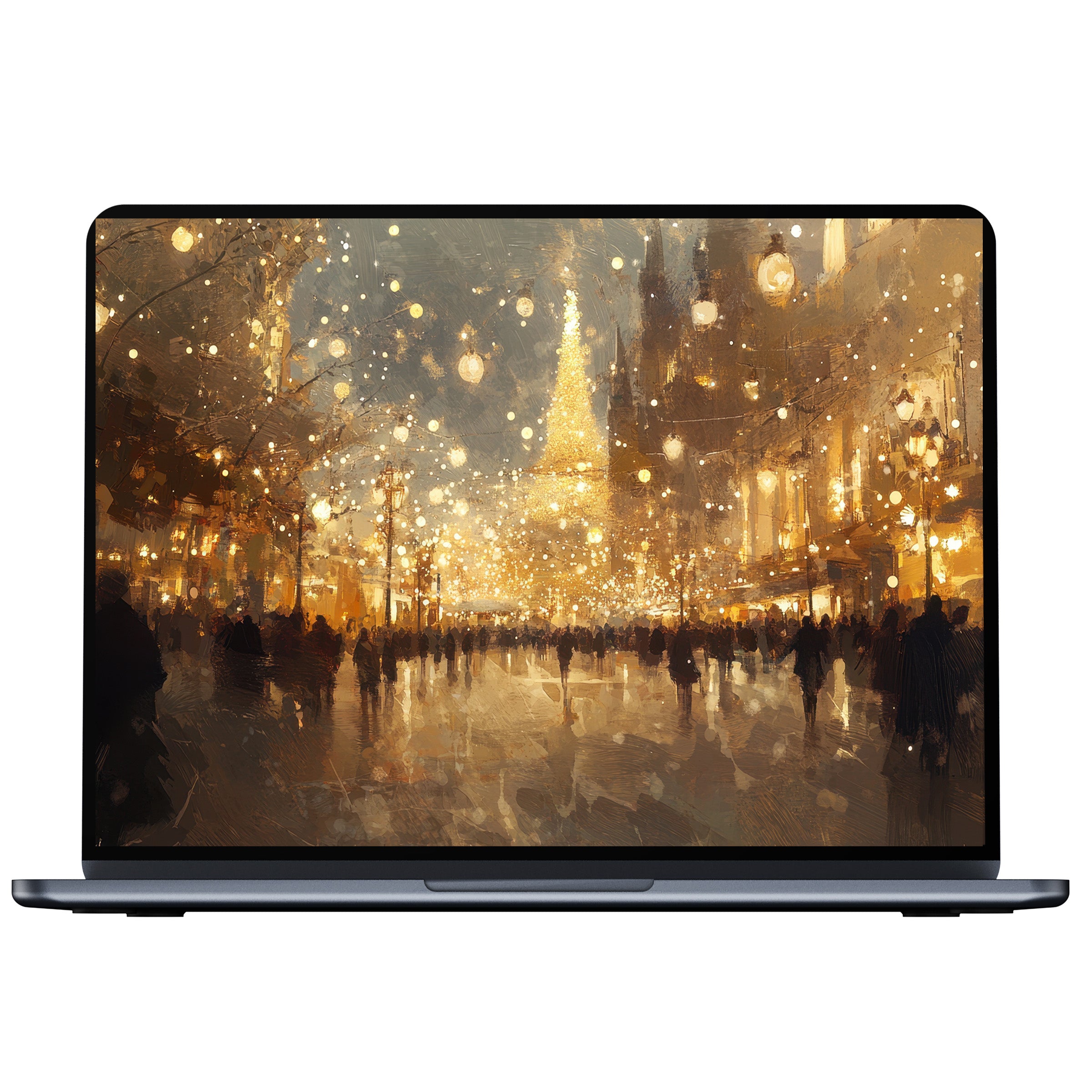 Elegant urban art desktop wallpaper in warm tones for digital download brings calm and inspiration to any PC or laptop screen