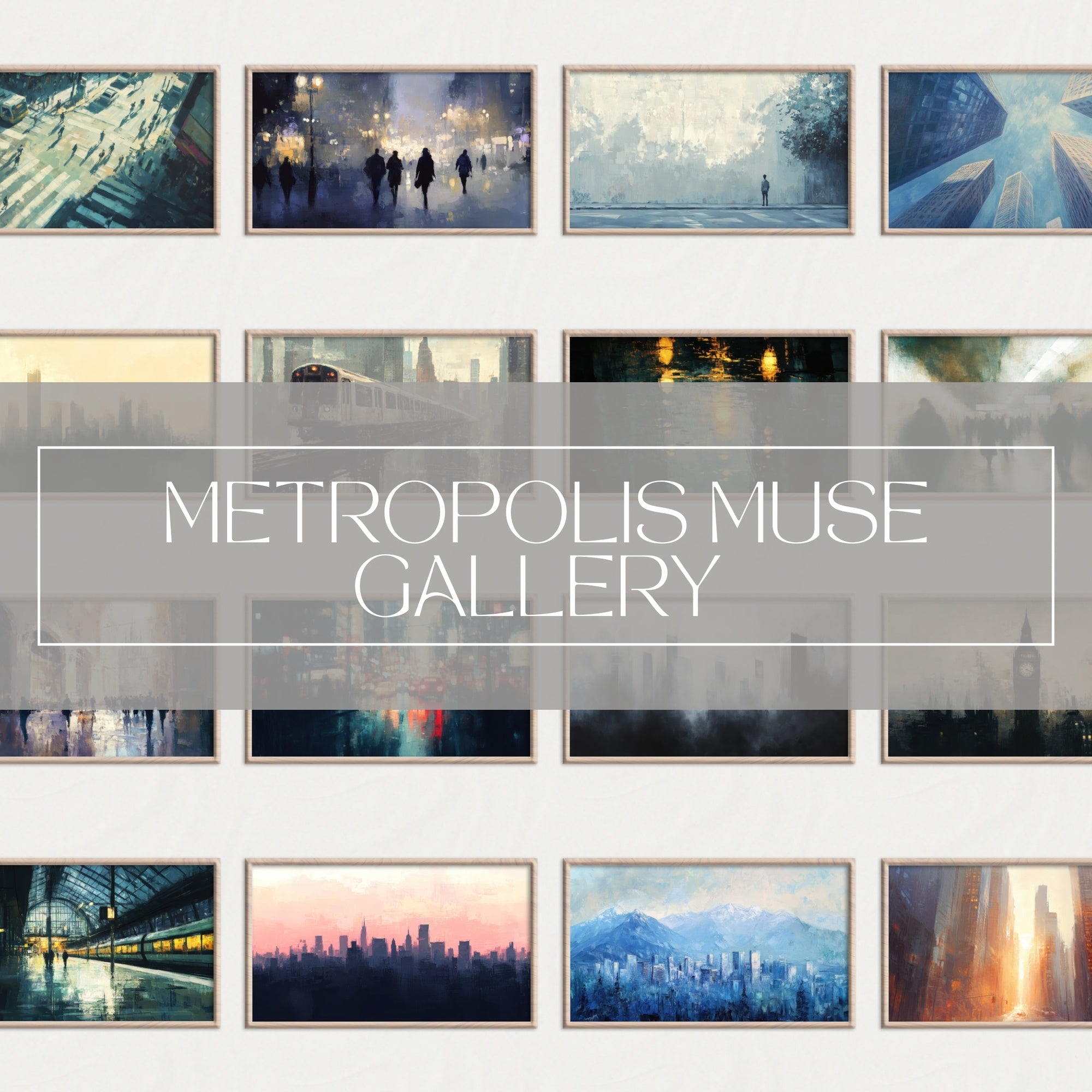 101 Urban Frame TV Art Set - digital download for Samsung Frame TV, curated city wall art by Gallery Flair