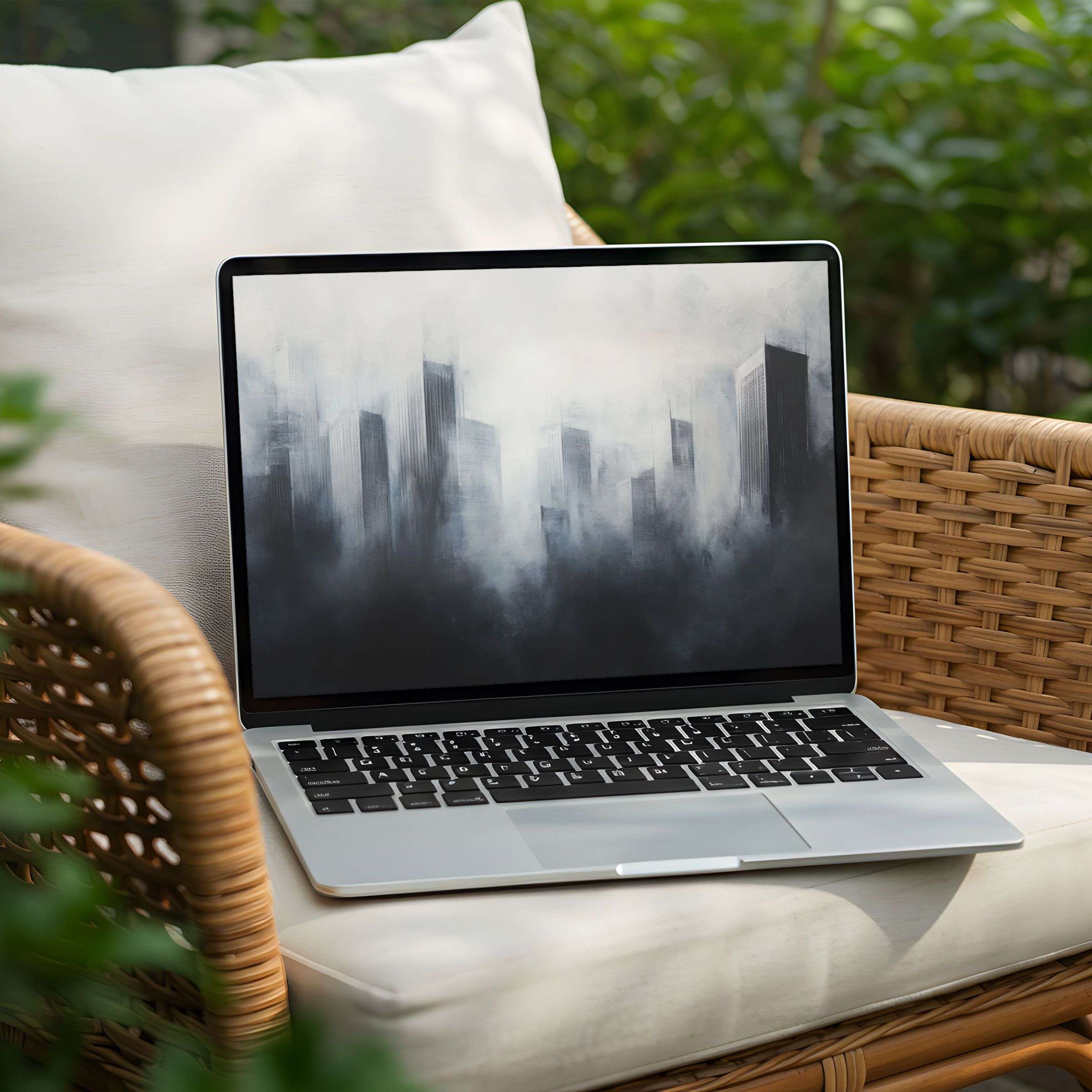 Calm your mind with a misty cityscape desktop background for instant download on PC or Laptop enhancing elegance