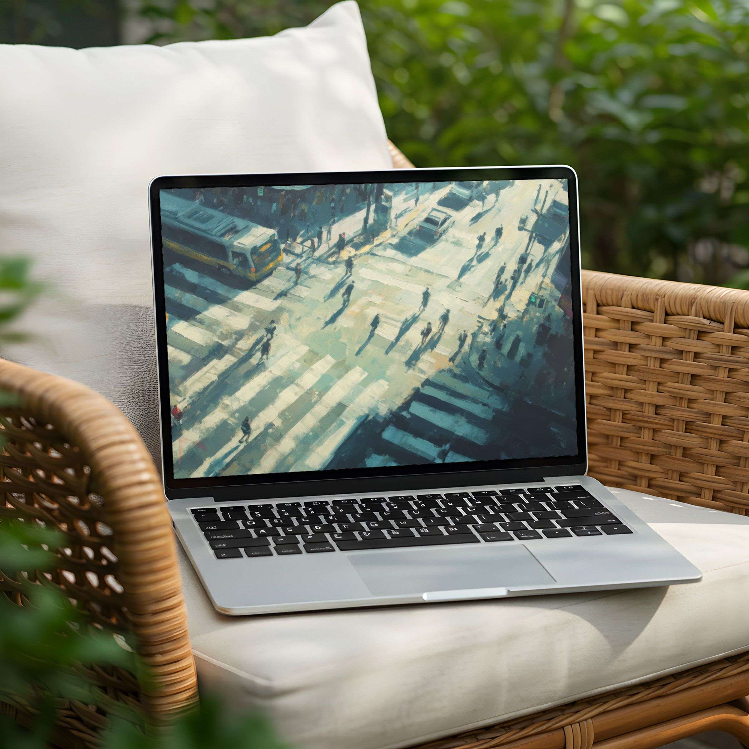 Calm and elegant desktop background for PC and Laptop as an instant download offering serene cityscape inspiration