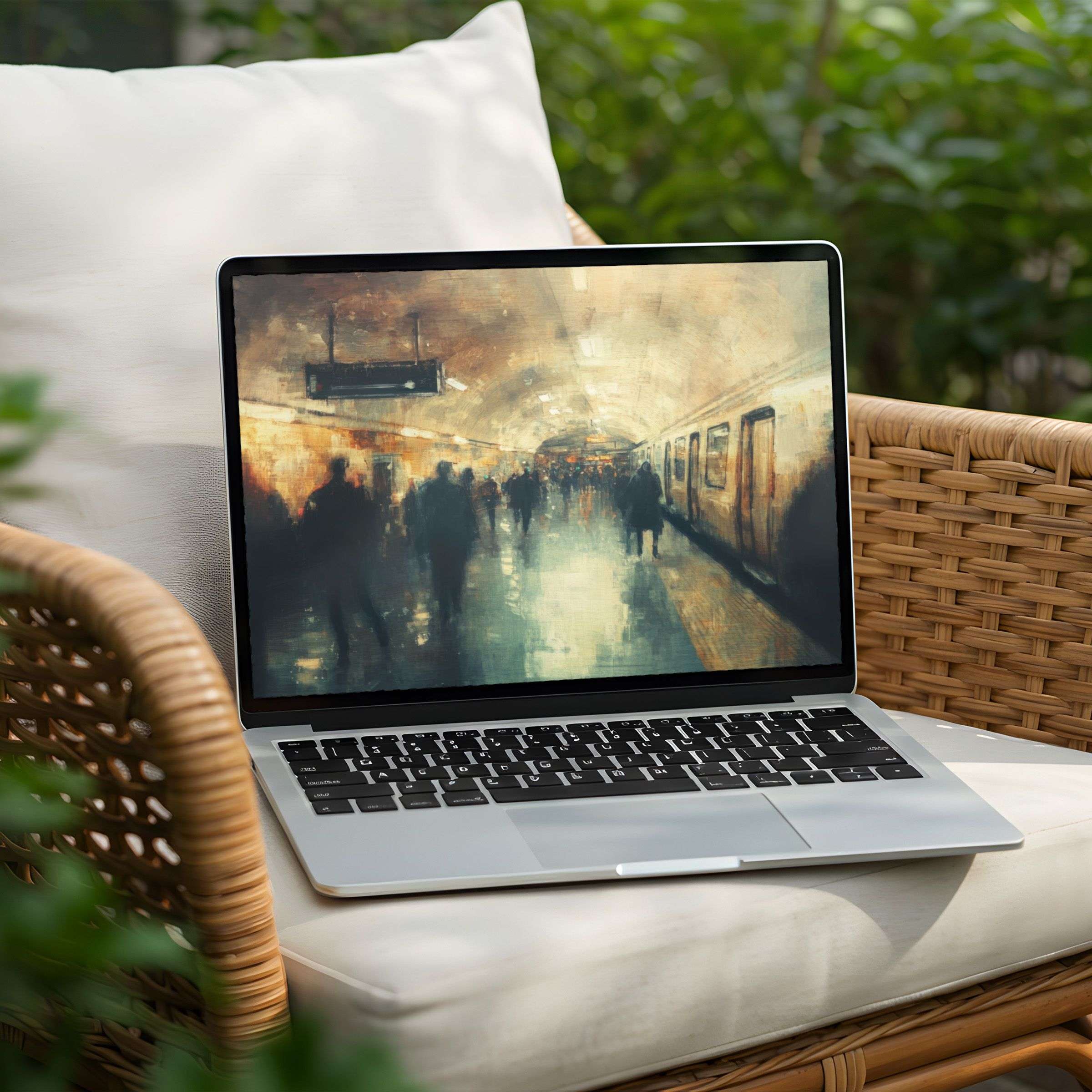 Elegant abstract desktop background for PC or Laptop brings calm and inspiration with soft colors and instant download tranquility