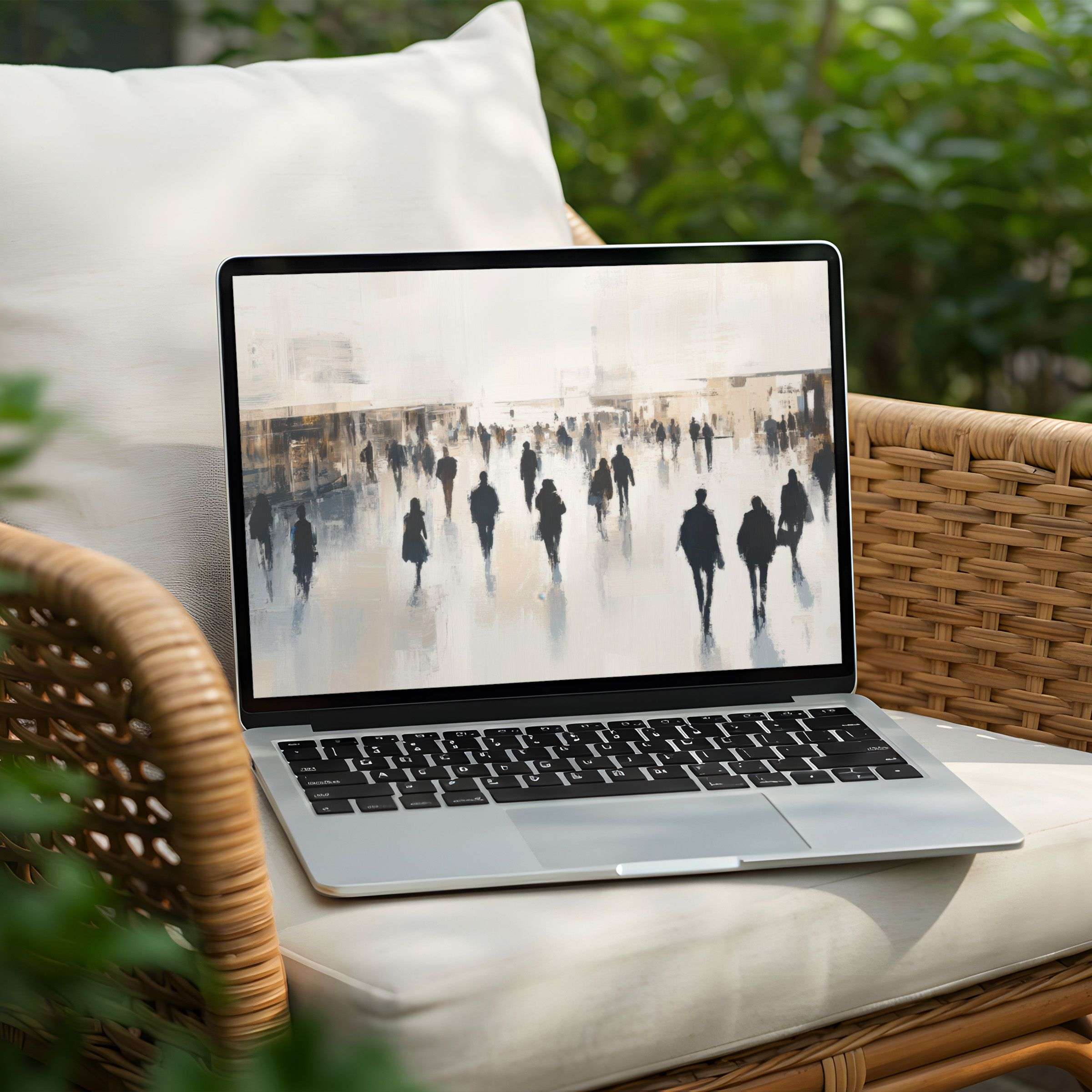 Elegant abstract art for desktop background on PC or Laptop instant download brings calm and inspiration to your workspace