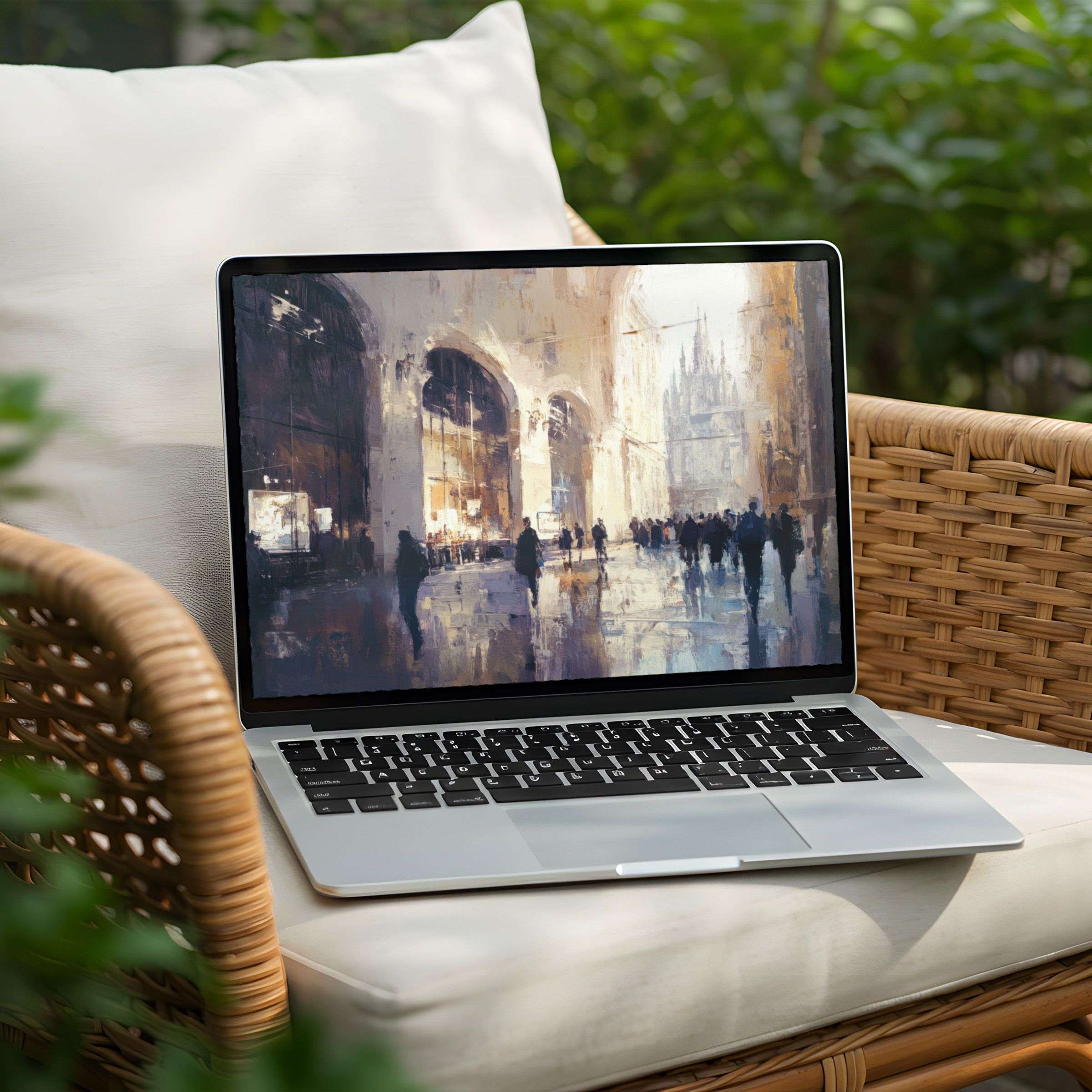 Elegant cityscape desktop background for PC or Laptop instant download inspiring calm and mindfulness in your digital space