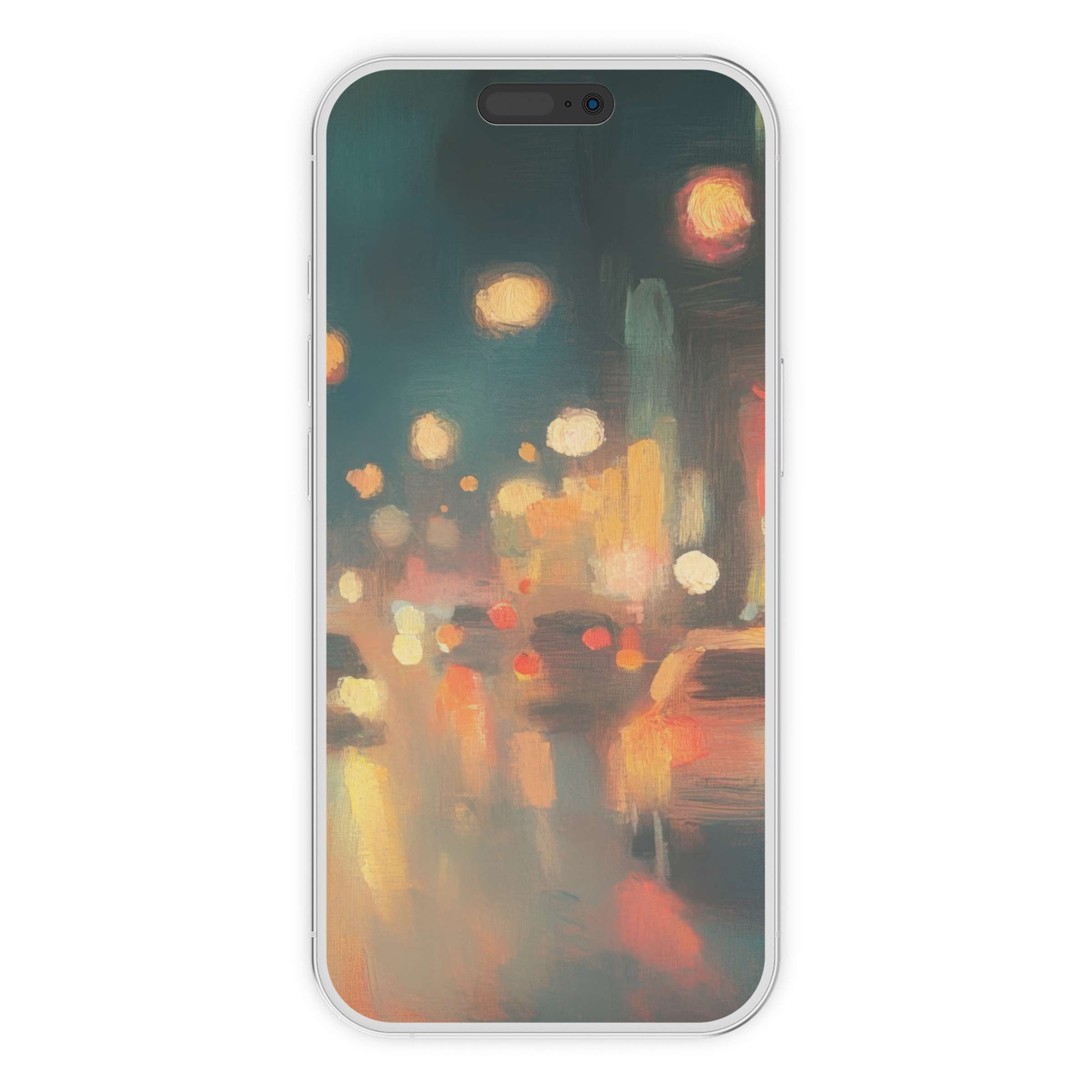 Urban art iPhone wallpaper in soft brushstroke style creates a serene phone background digital download ideal for unique ambiance