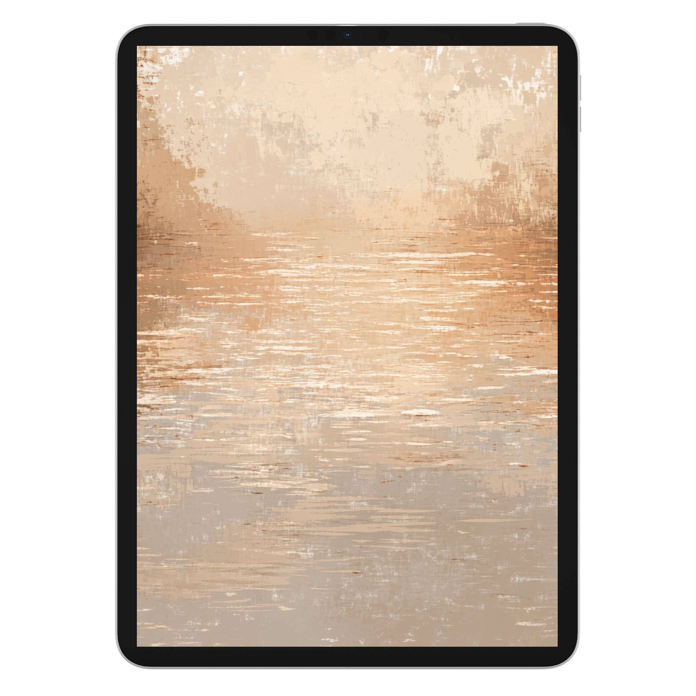 Elegant vintage iPad wallpaper featuring warm beige and cream textures for a serene tablet background digital download perfect for Android