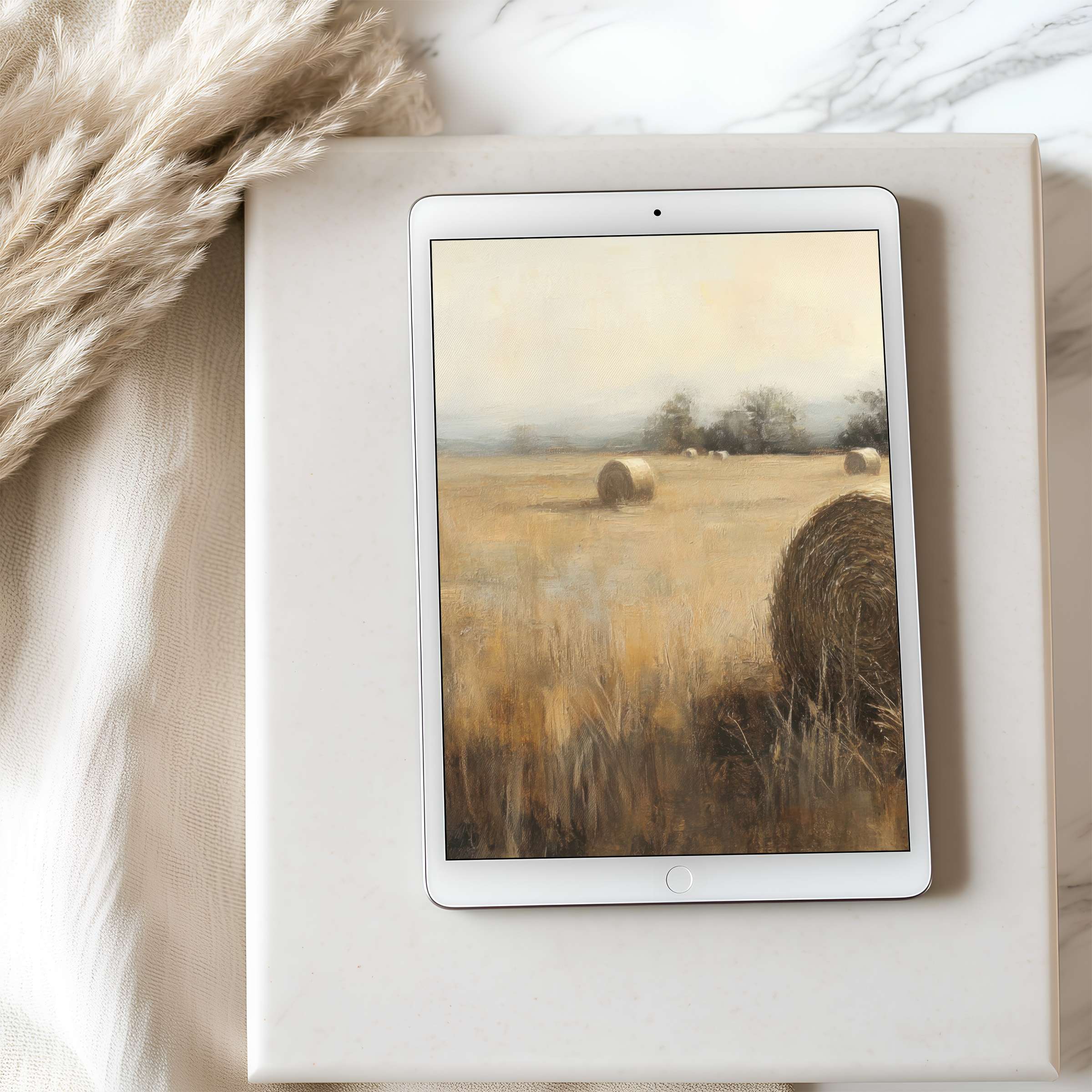 Elegant tablet wallpaper featuring serene landscape in muted browns, perfect for iPad high resolution and Android download, inspiring calm