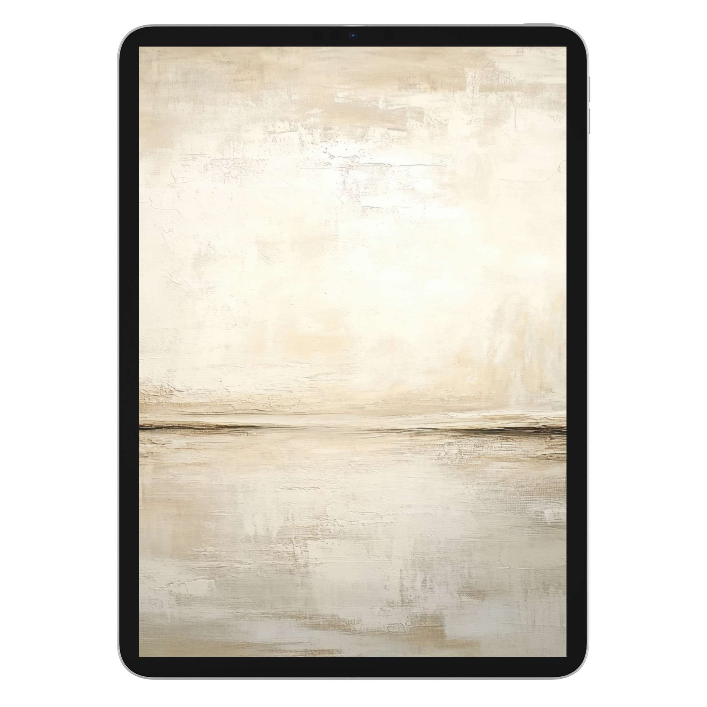 Serene vintage iPad wallpaper with soft beige textures evokes calm elegance perfect for tablet background digital download tranquility
