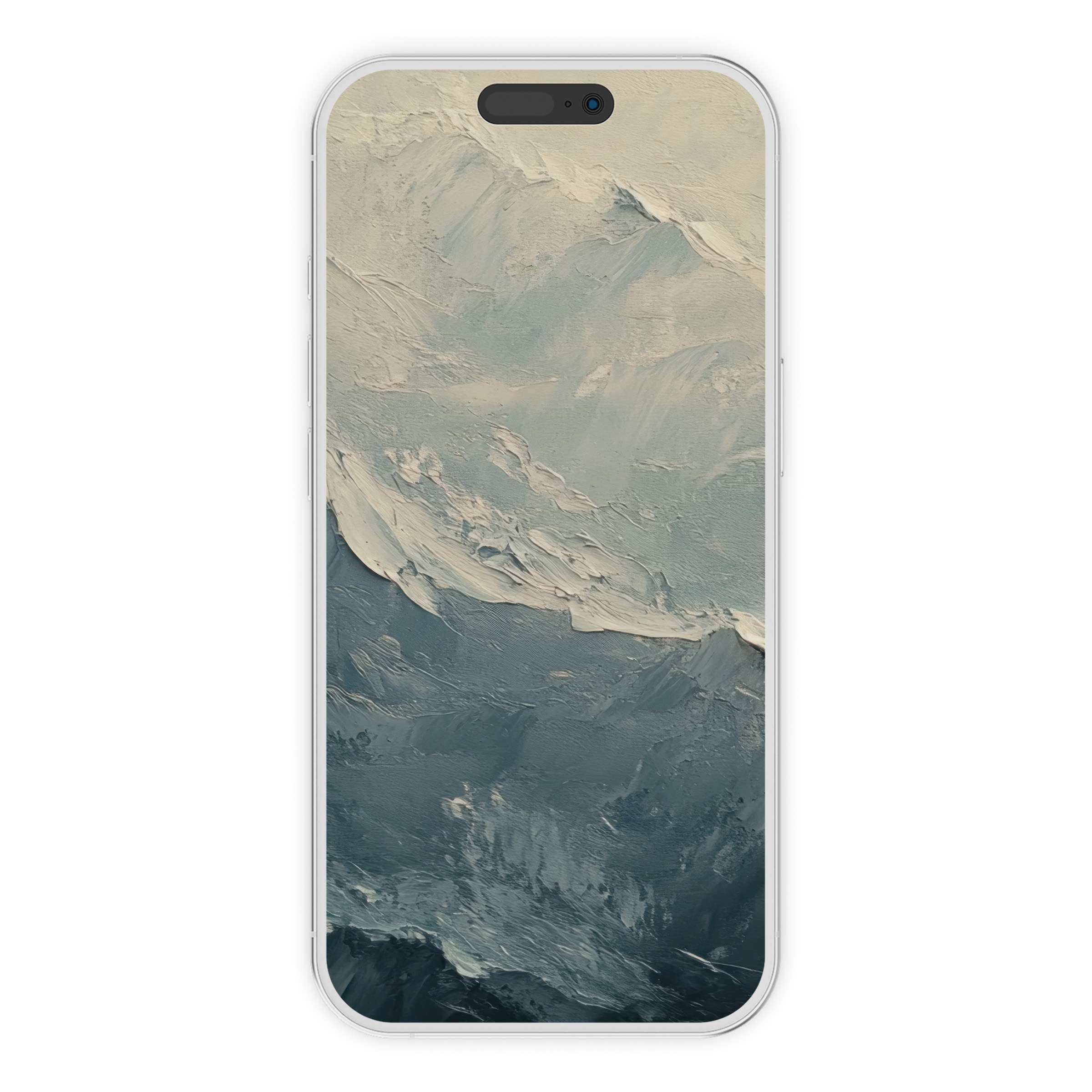 Vintage iPhone wallpaper featuring elegant abstract blue and cream textures inspires calm digital download phone background for all devices