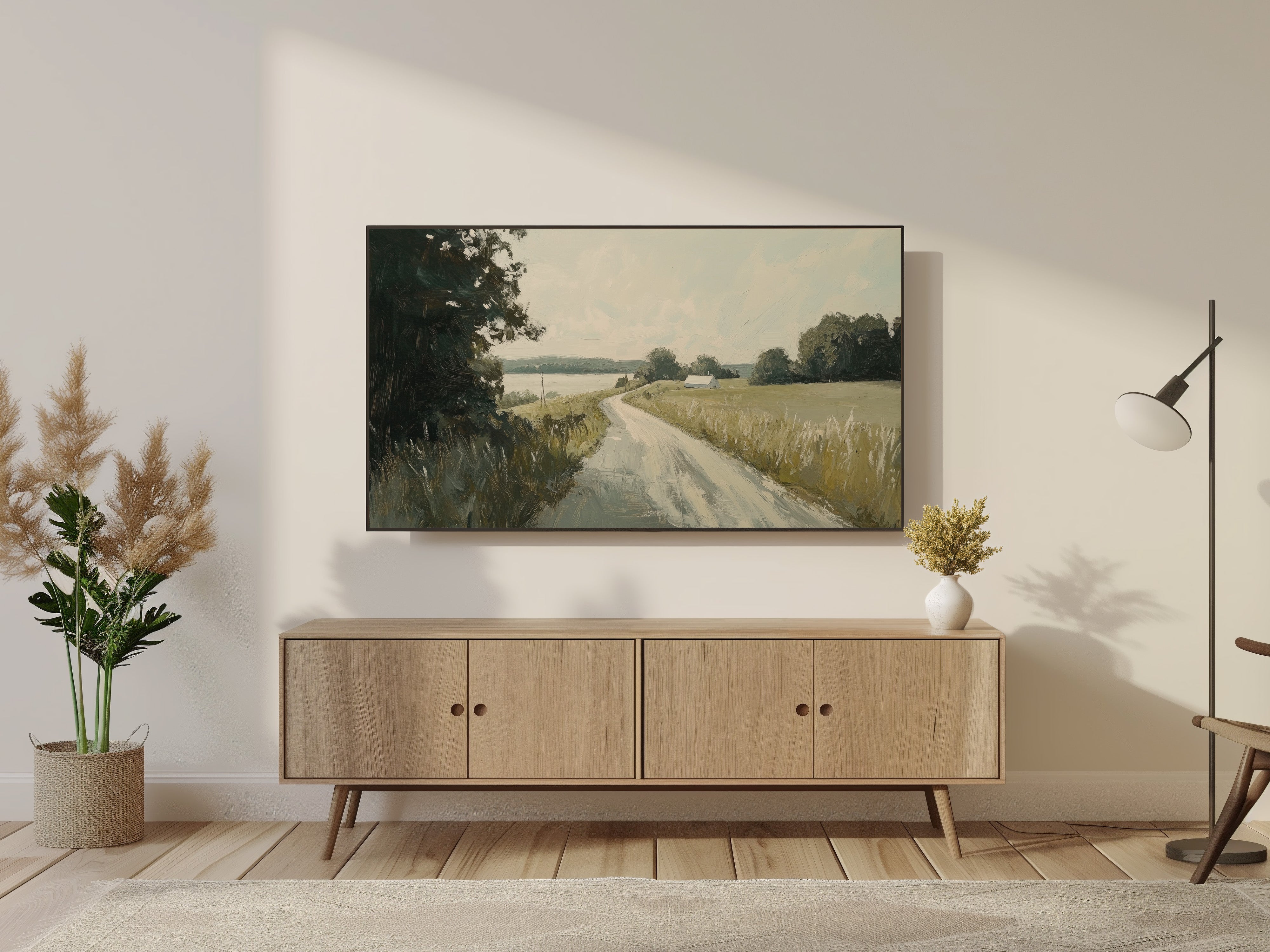 Vintage Landscape Frame TV Art