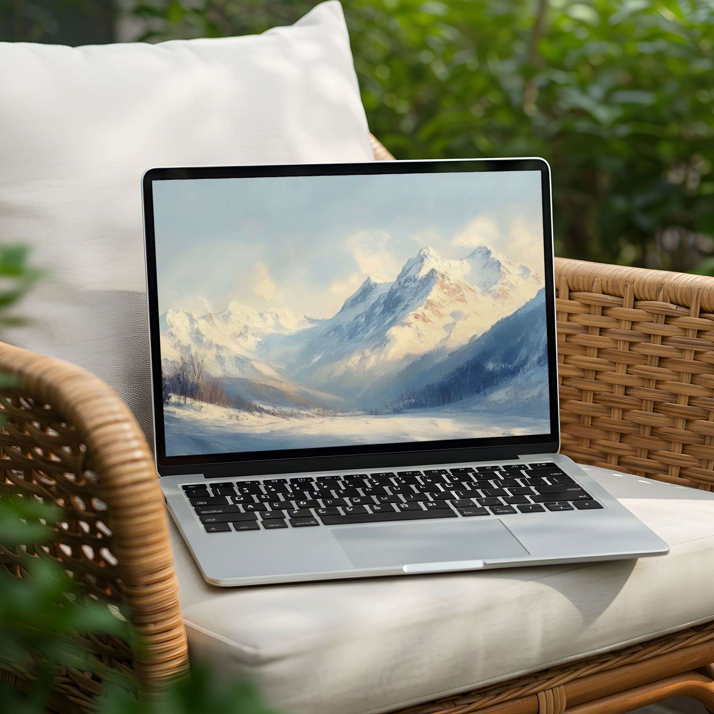 Inspire mindfulness with this serene mountain desktop background for instant download, perfect for your PC or Laptop display