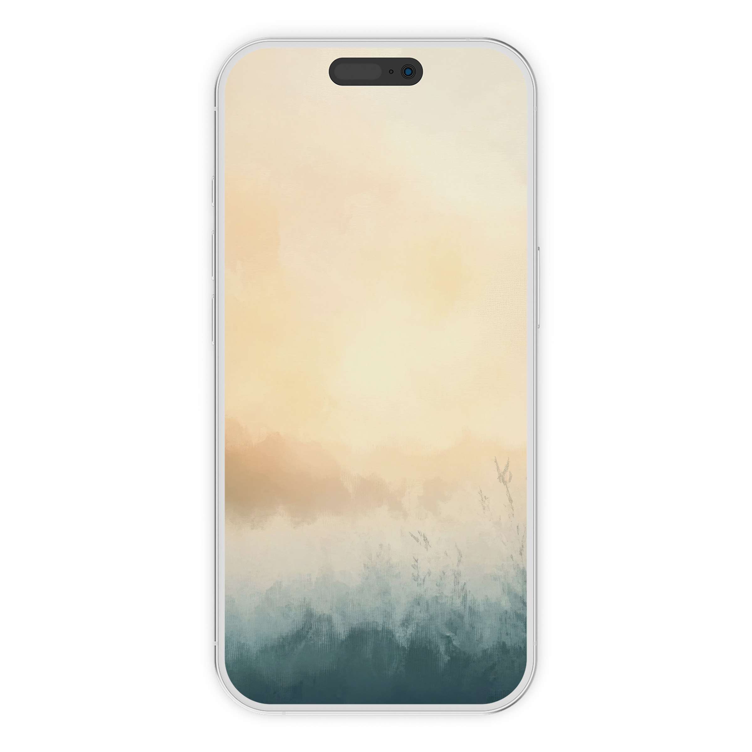 Elegant winter iPhone wallpaper with serene gradients in warm hues offers an inspiring phone background for digital download users