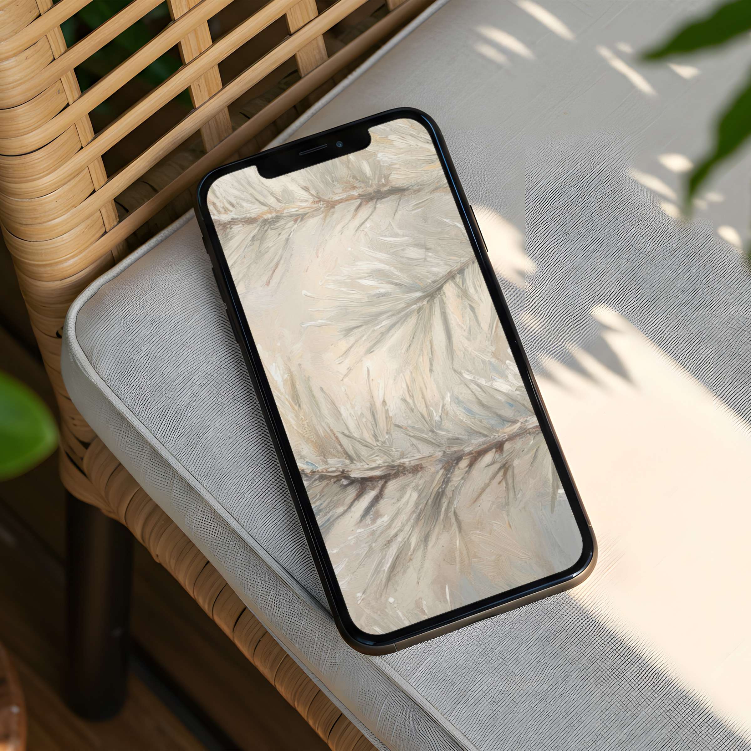 Elegant iPhone background featuring calming neutral tones and soft textures for instant download to inspire mindfulness on your phone