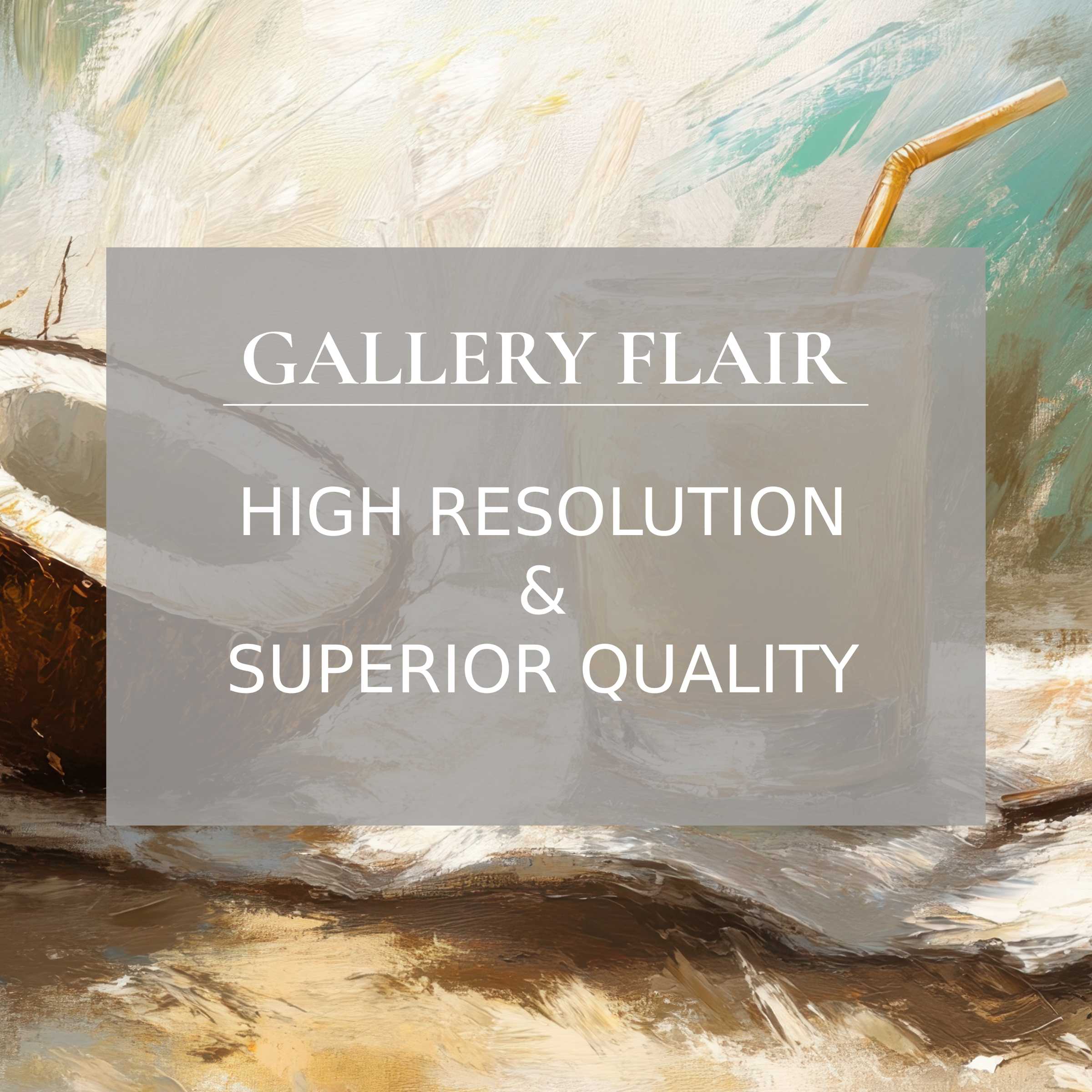 Serene iPad wallpaper featuring a high-resolution, curated coconut painting inspiring tranquility, ideal for digital download tablet background