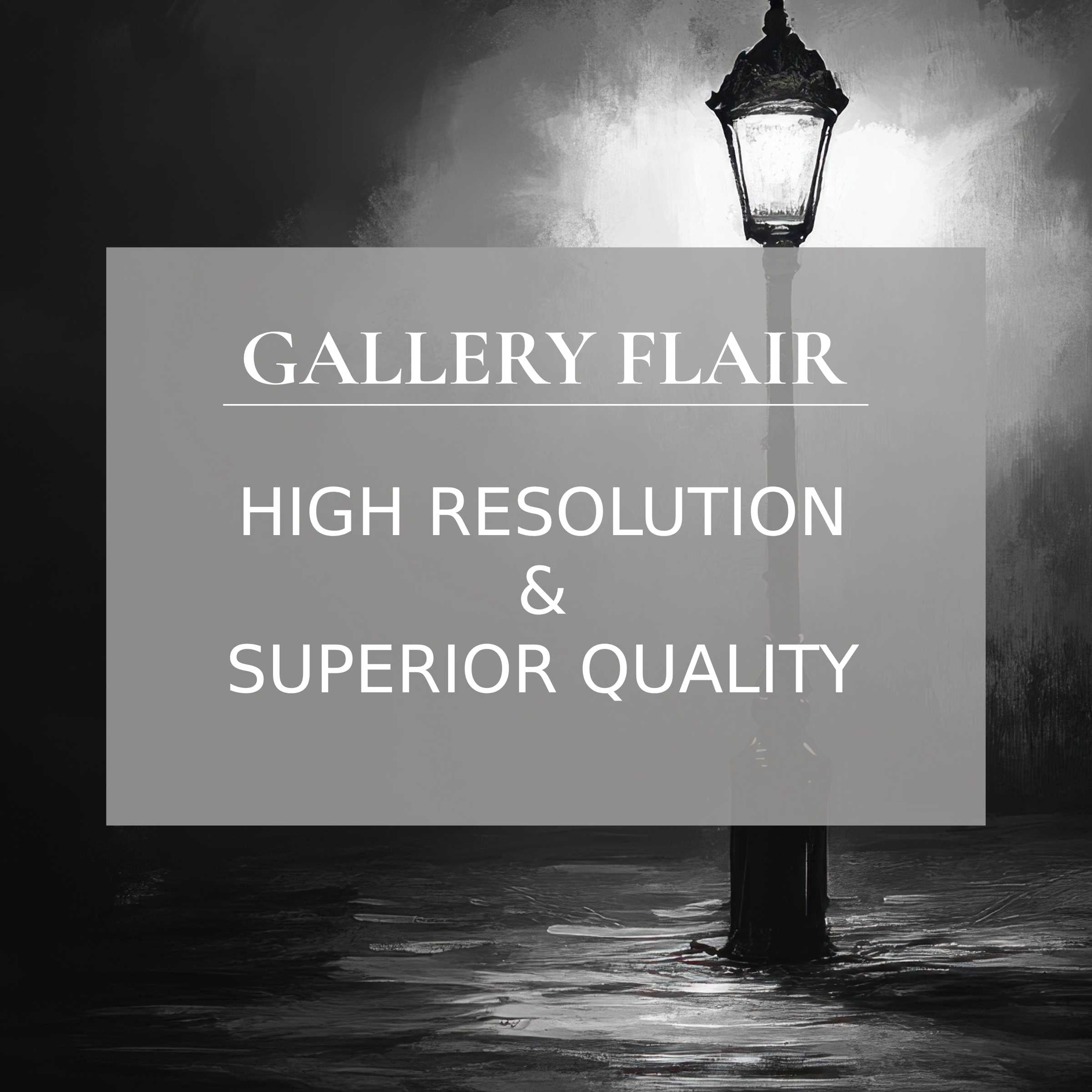 Dark, moody black and white wallpaper for Mac and PC with elegant streetlamp, high-resolution digital download for serene home office