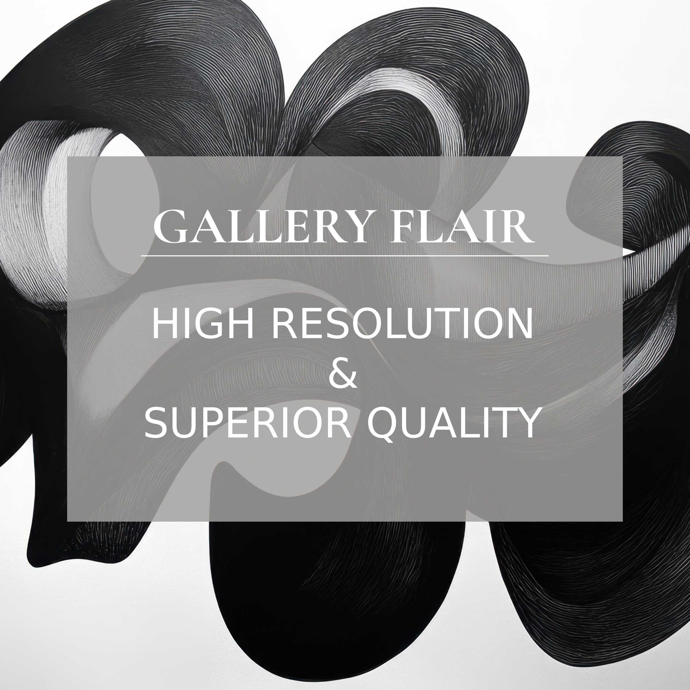 Elegant abstract black swirl on white iPad wallpaper offers calm as a high-resolution digital download tablet background fit