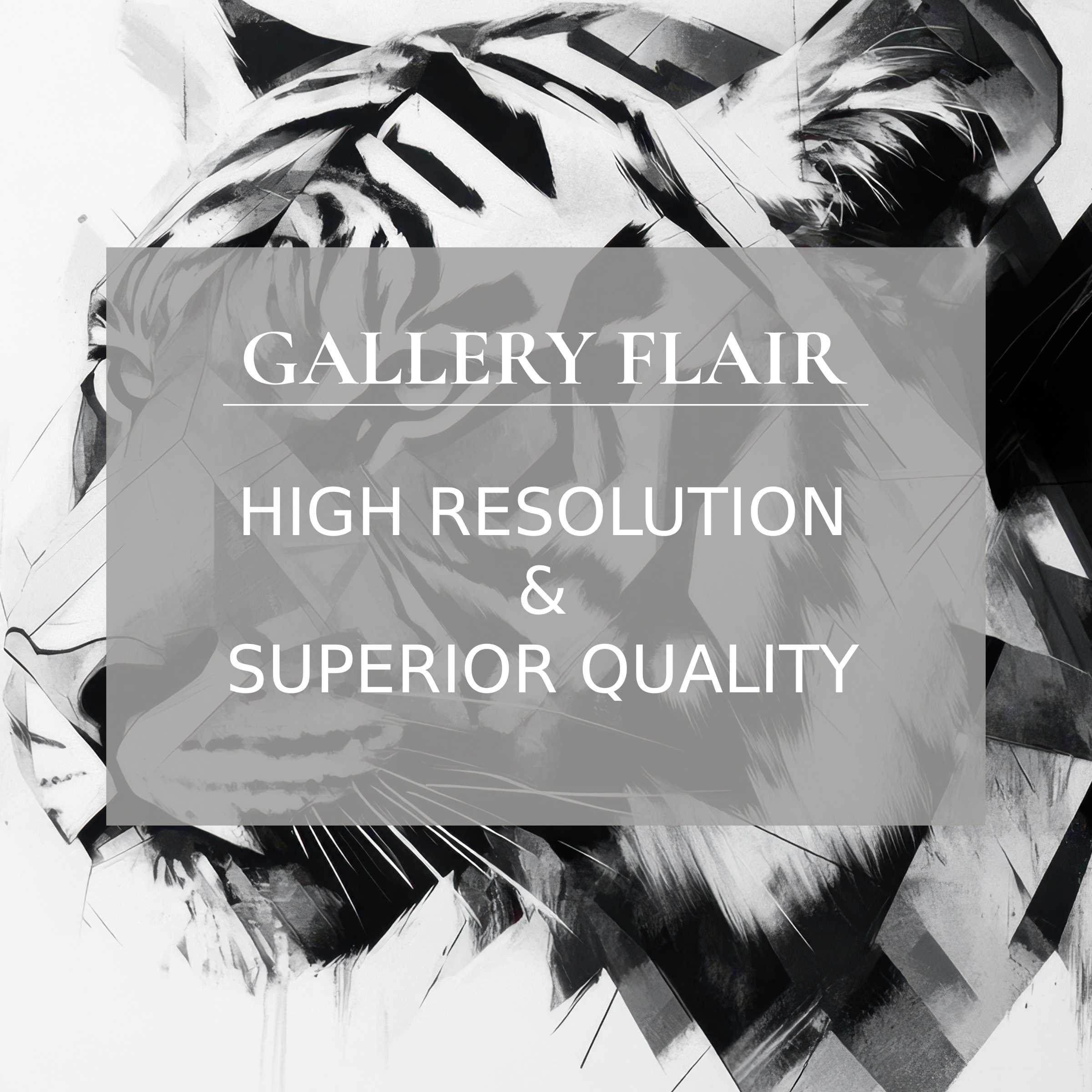 Elegant black and white tiger artwork iPad wallpaper available for digital download as a high-resolution curated tablet background