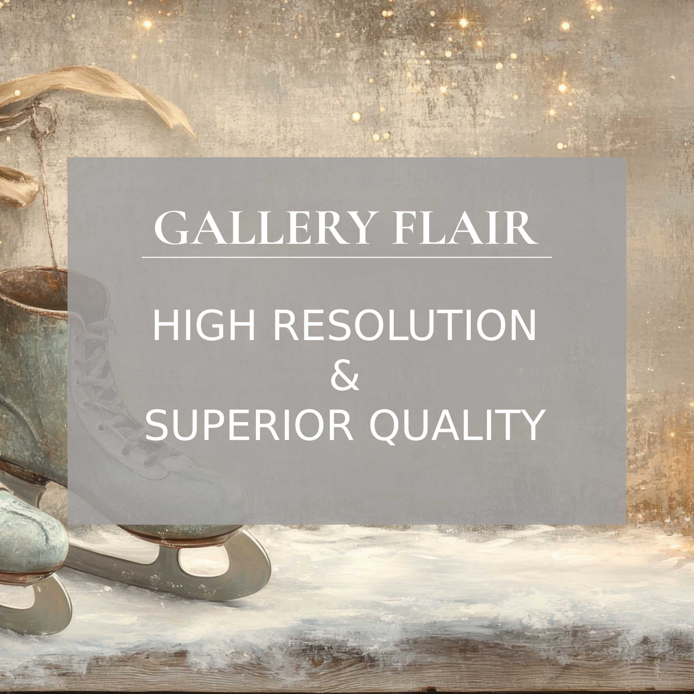 Vintage ice skate theme wallpaper for Mac and PC evokes elegance and calm; perfect digital download for curated home office styles