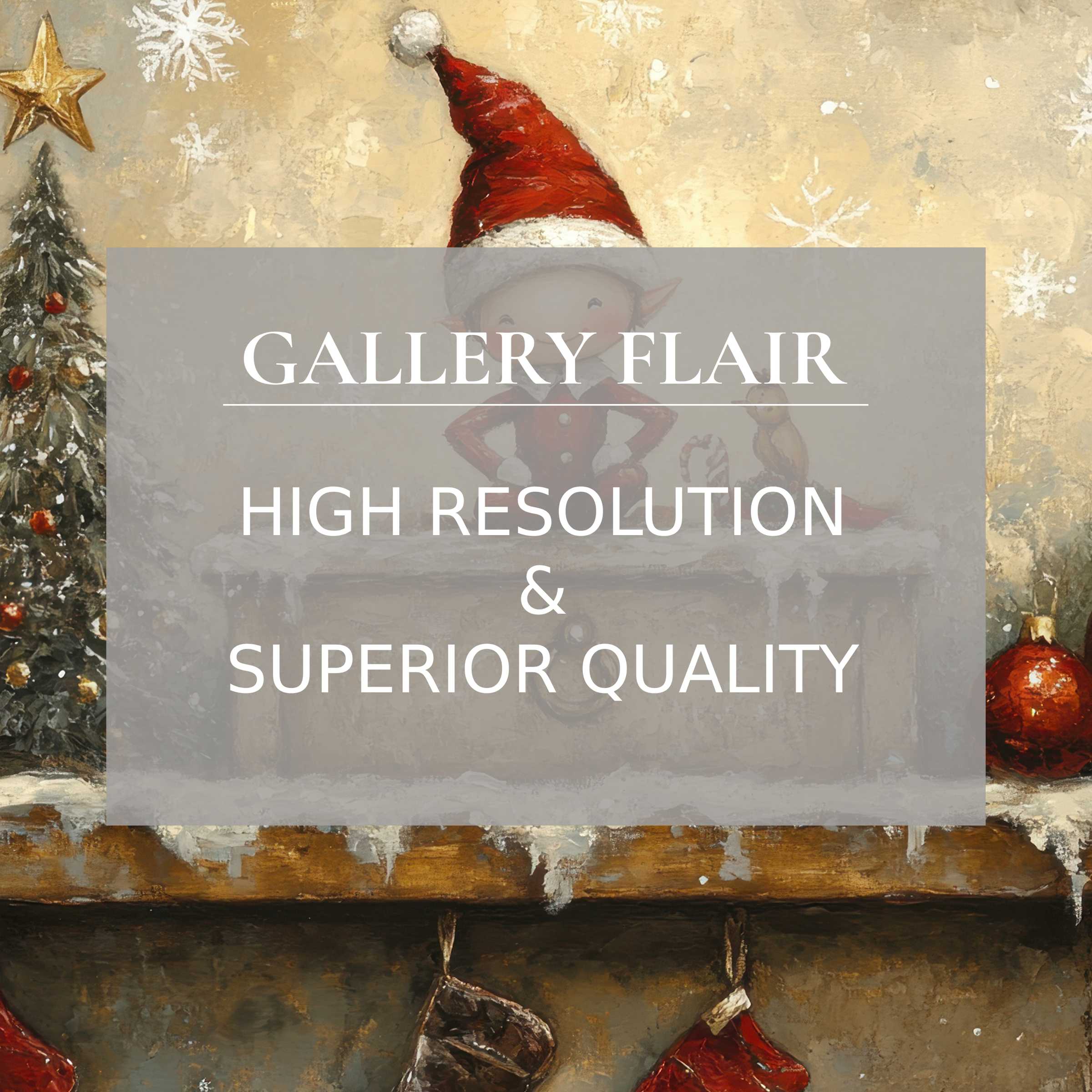 Elegant festive iPad wallpaper featuring a whimsical elf in a snowy setting, perfect high-resolution tablet background for an inspiring digital download