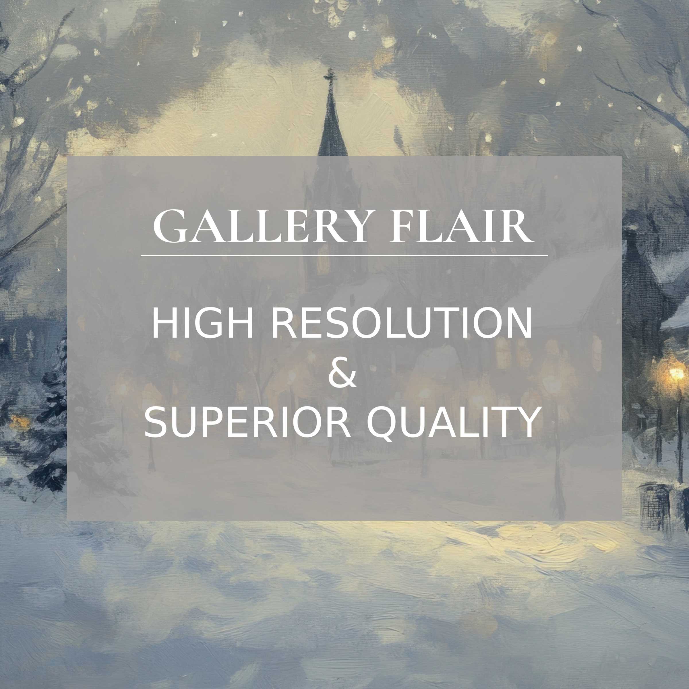 Elegant snow-covered village painting offers calming iPad wallpaper as a high-resolution digital download for curated tablet backgrounds