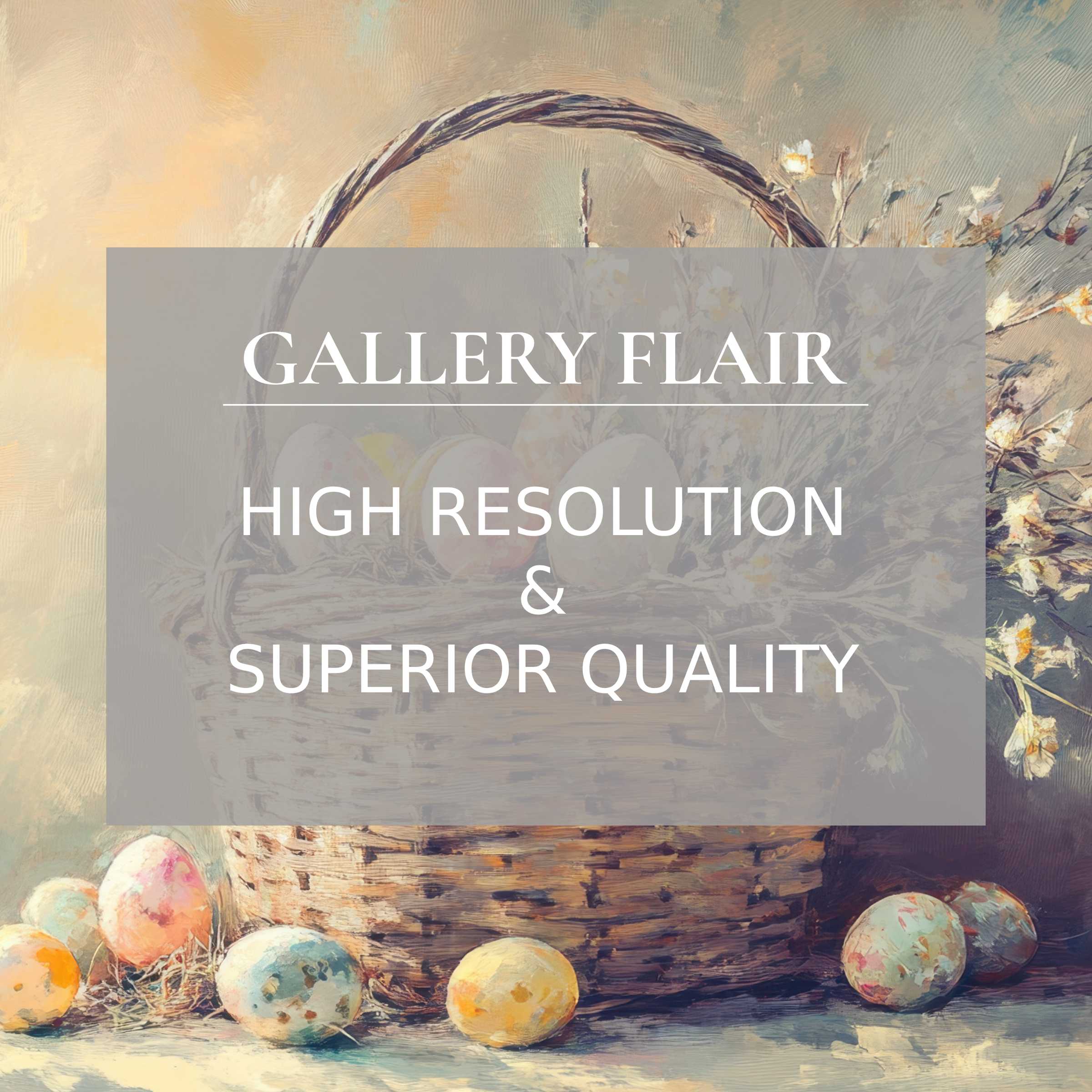 Curated iPad wallpaper features a serene basket with pastel eggs, offering high-resolution digital download for elegant tablet background