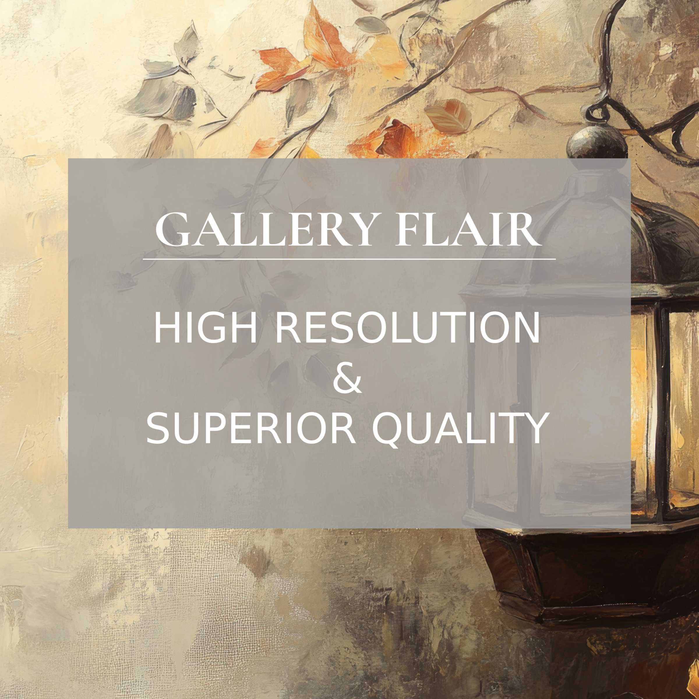 Elegant autumn leaves and vintage lantern in high-resolution art Wallpaper for Mac and PC, curated for inspiring workspace tranquility