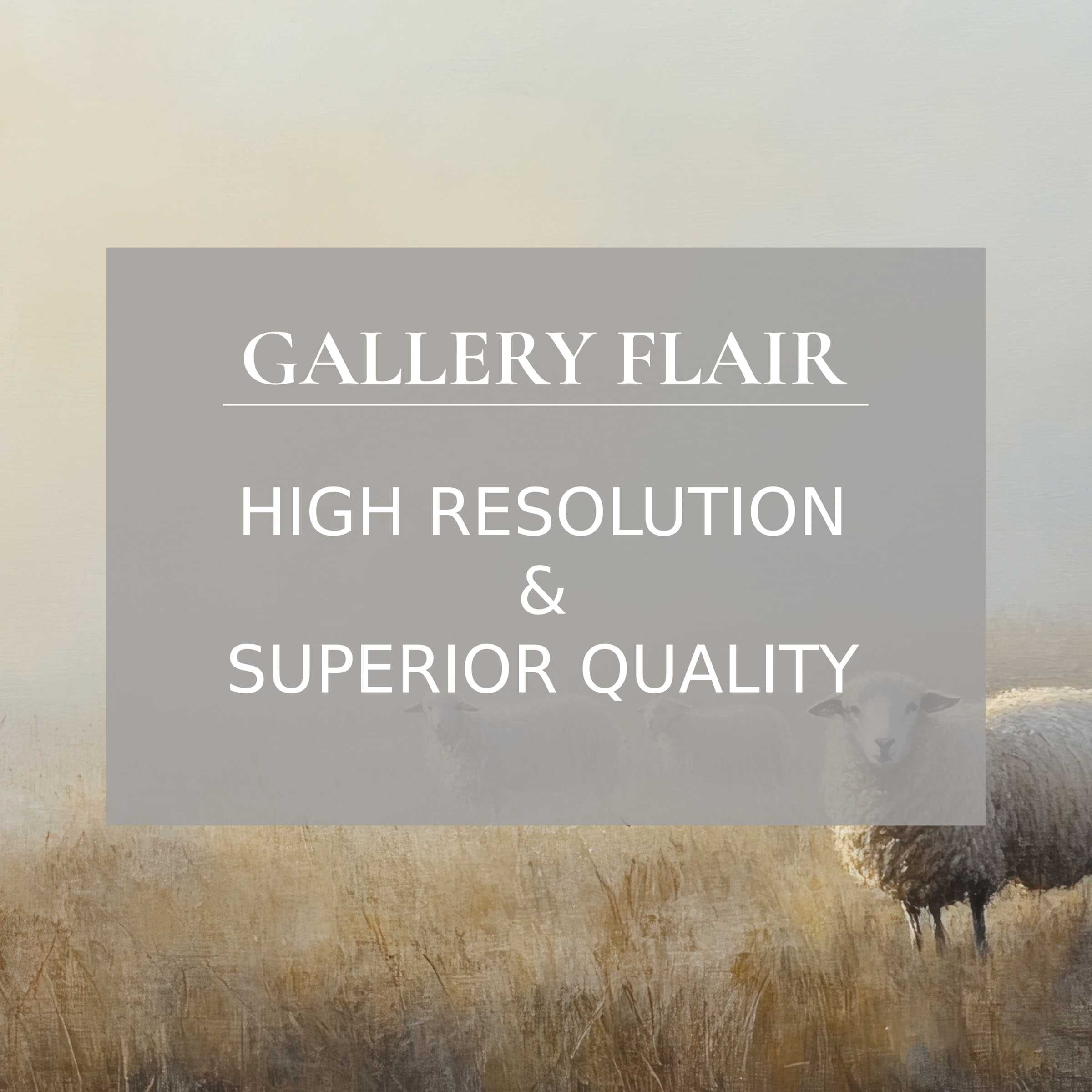 Calm and elegant wallpaper for Mac and PC with high-resolution sheep in a misty field available as a digital download for your curated workspace