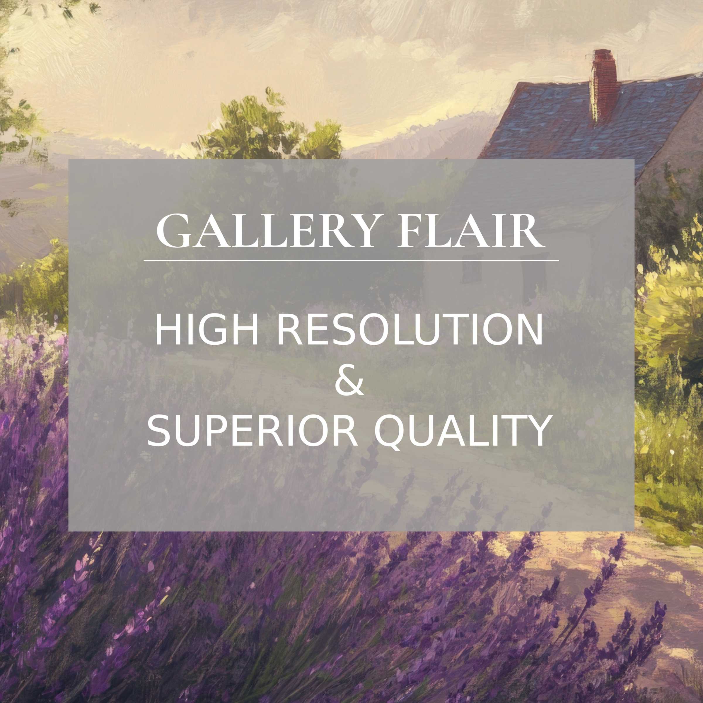 Serene iPad wallpaper featuring a sunlit cottage and lavender fields in high-resolution, perfect as a calming tablet background digital download