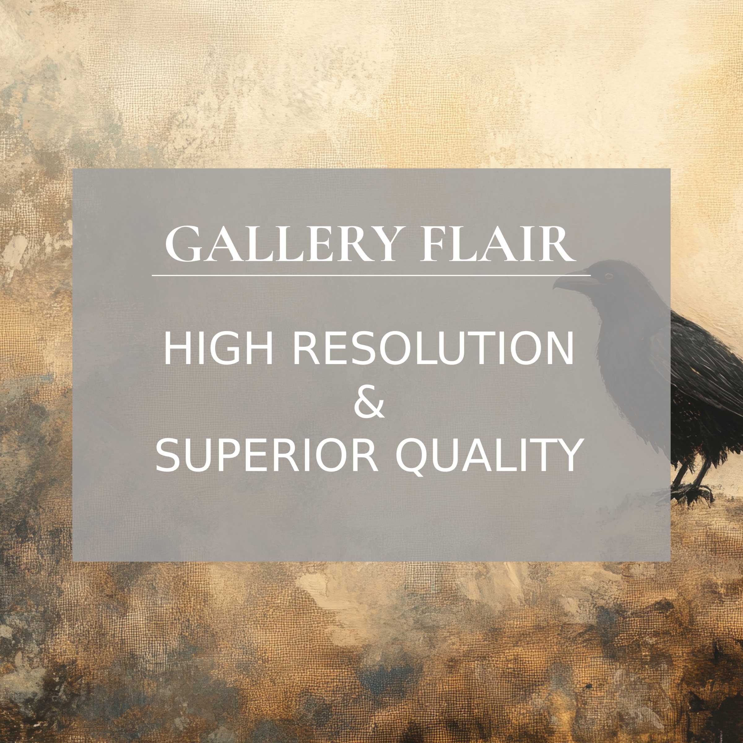 Elegant wallpaper for Mac and PC featuring high-resolution raven art for a tranquil, inspiring home office digital download