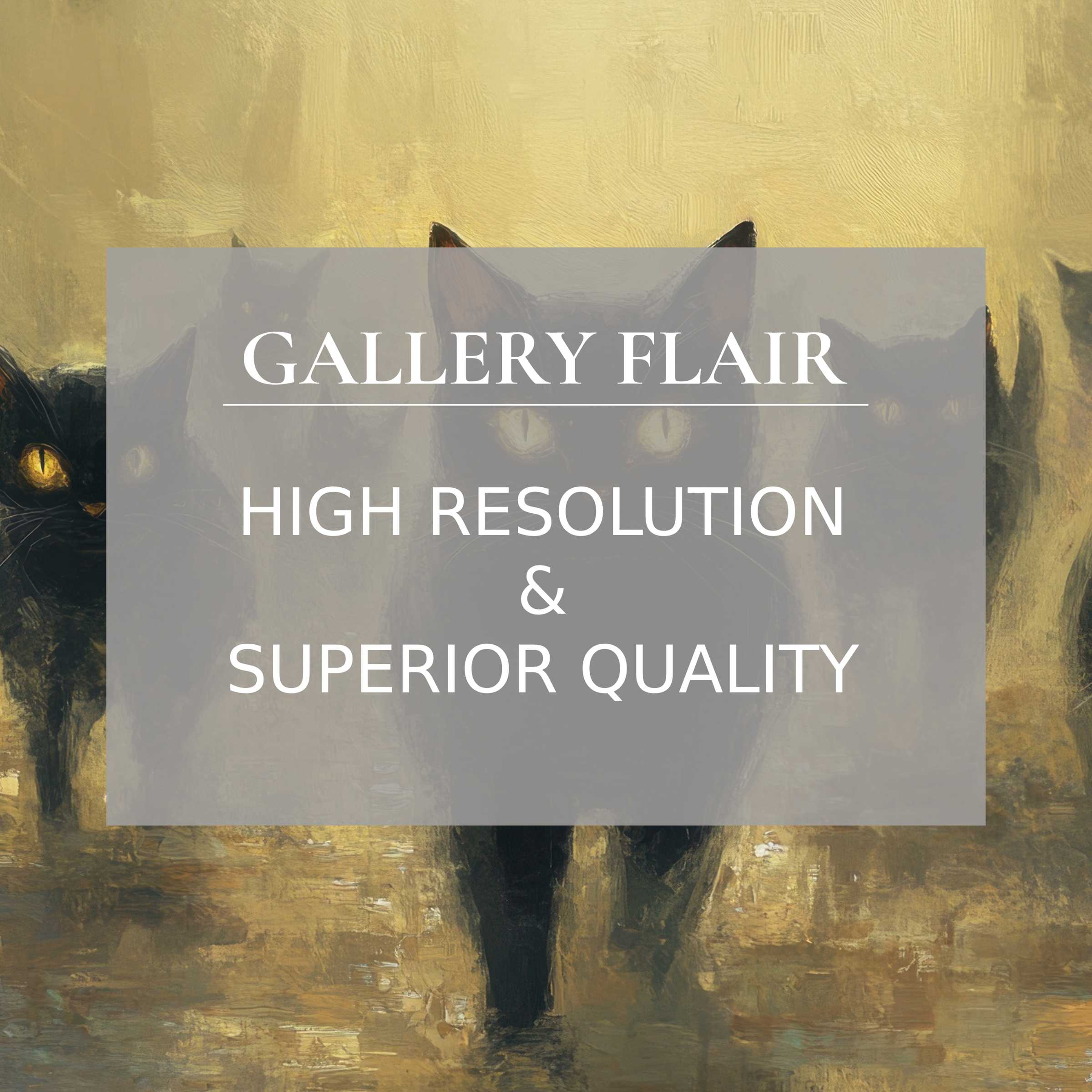 Curated wallpaper for Mac and PC with serene cat painting, perfect for a calming home office or workspace digital download