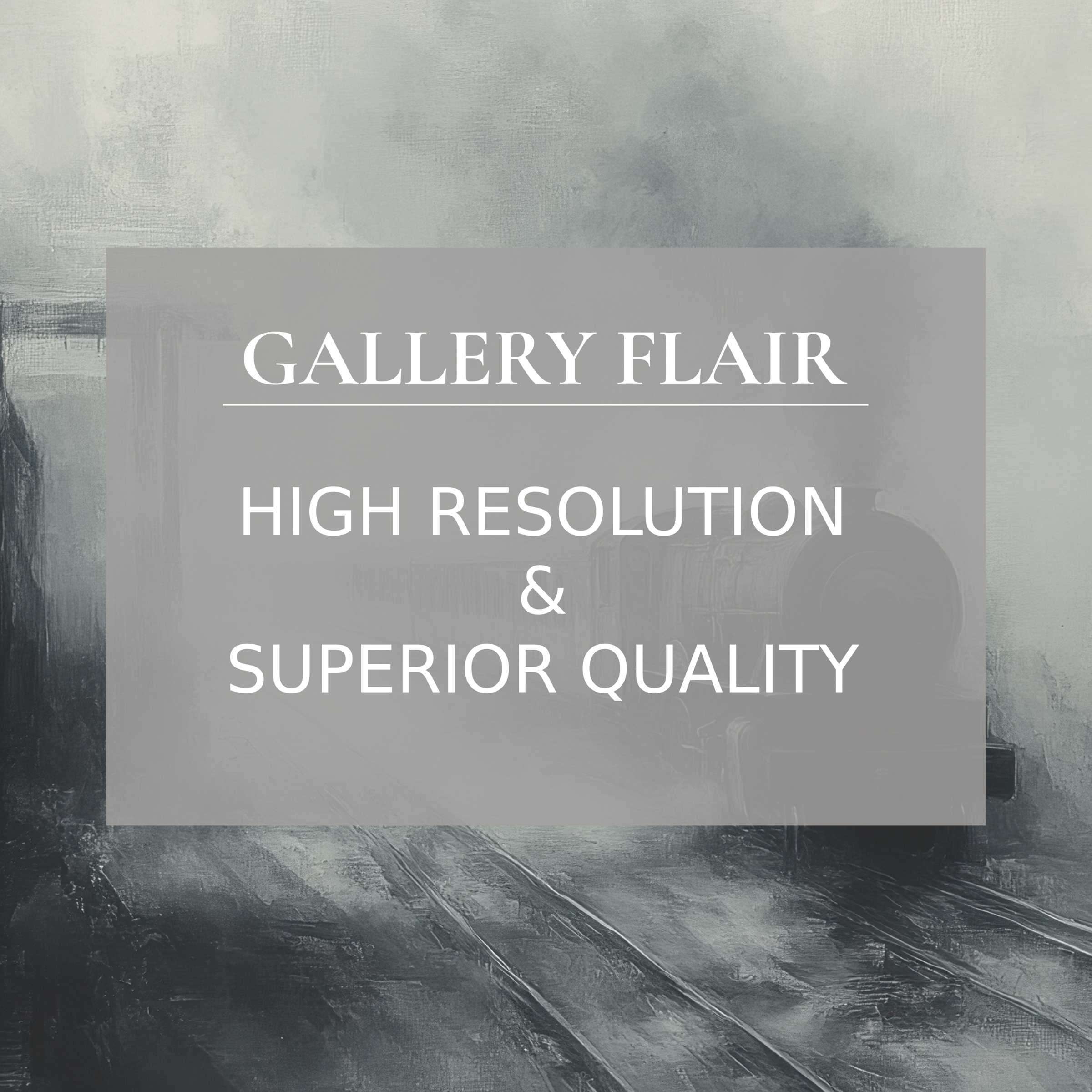 Elegant foggy train-themed wallpaper for Mac and PC offers calm inspiration for home office or workspace with easy digital download