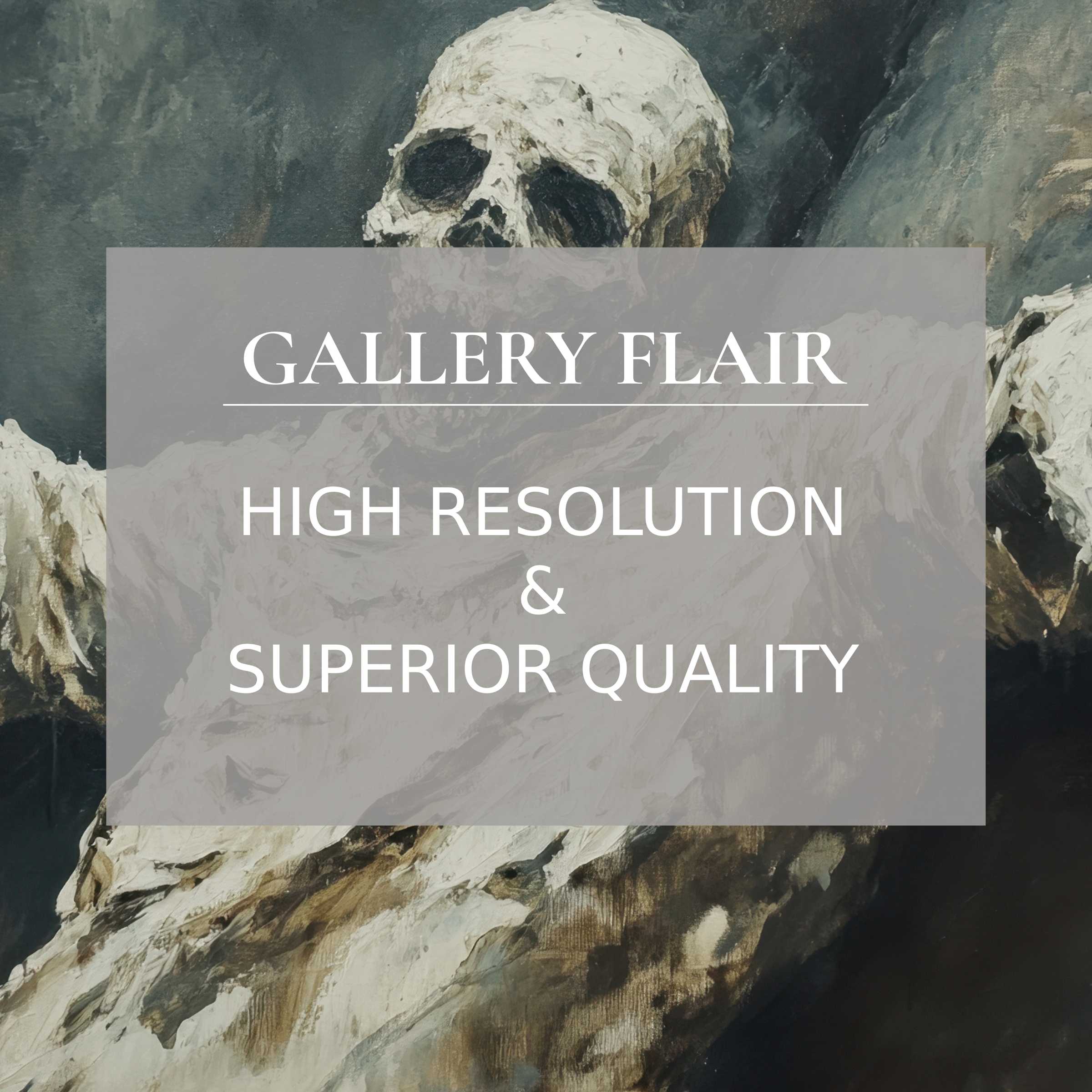 Elegant iPad wallpaper with a haunting skull painting, curated for high-resolution digital download, ideal tablet background