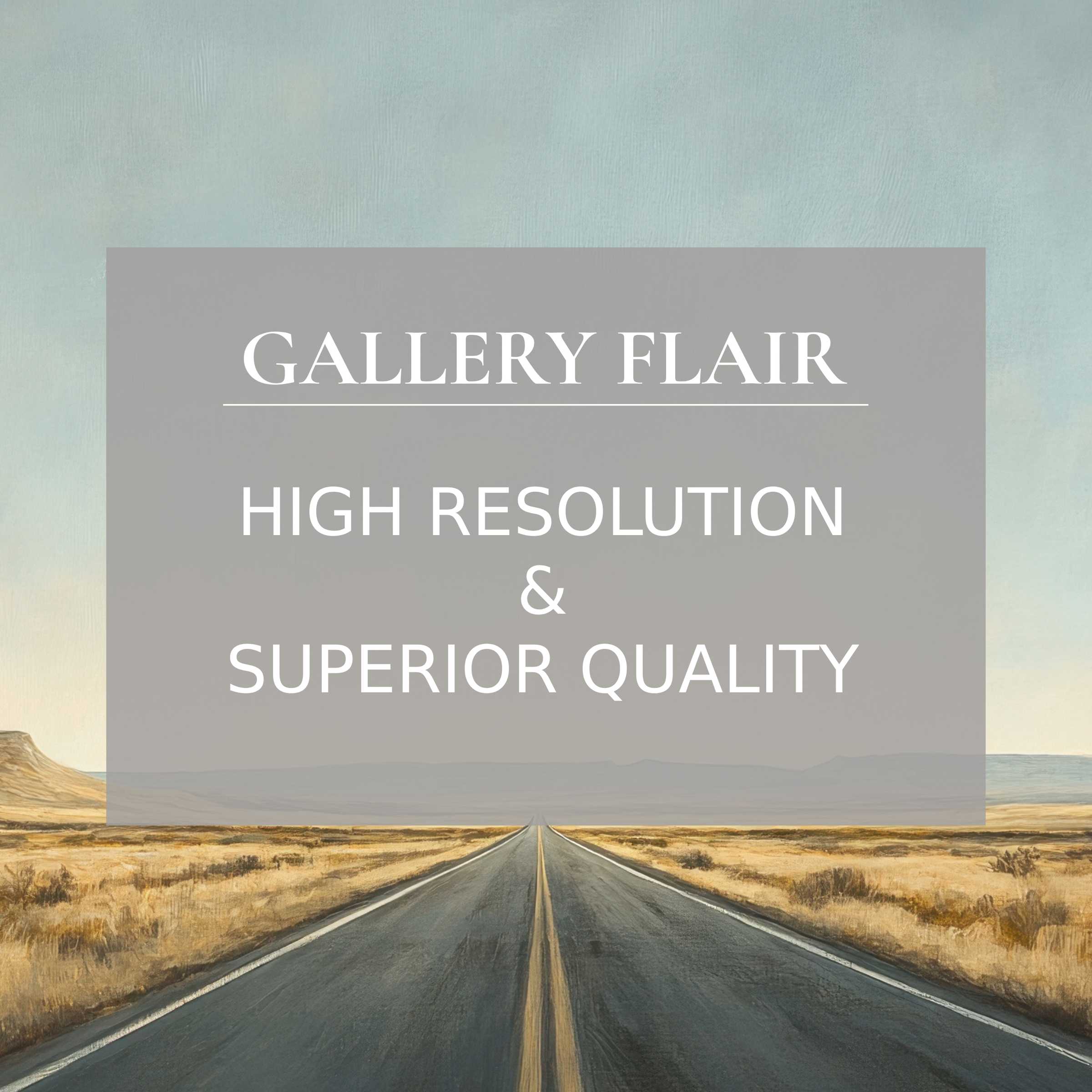 Serene desert road art wallpaper for Mac and PC, inspiring calm, high-resolution digital download for elegant home office setup