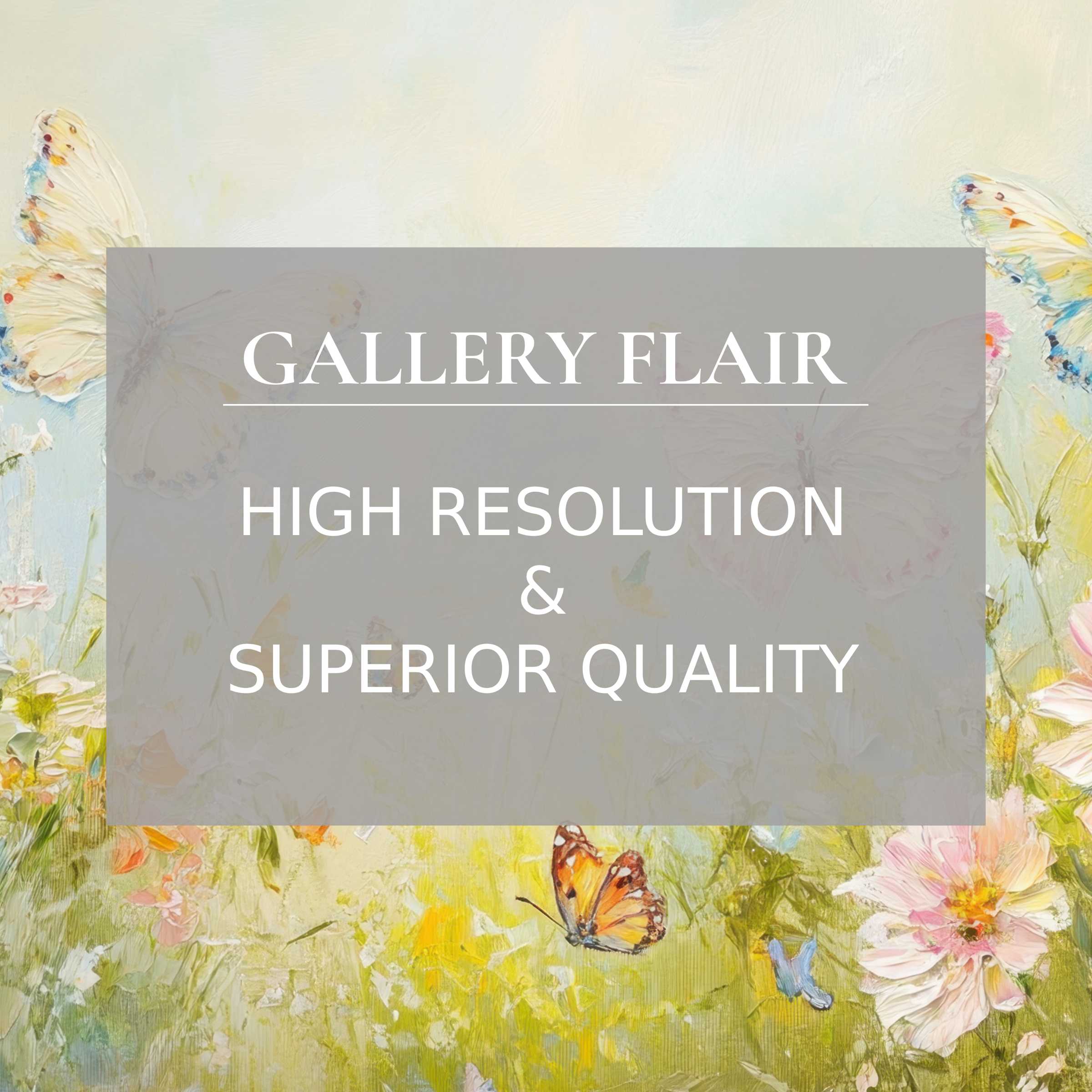 Elegant wallpaper for Mac and PC, high-resolution digital download of serene flowers and butterflies, perfect for inspiring workspaces