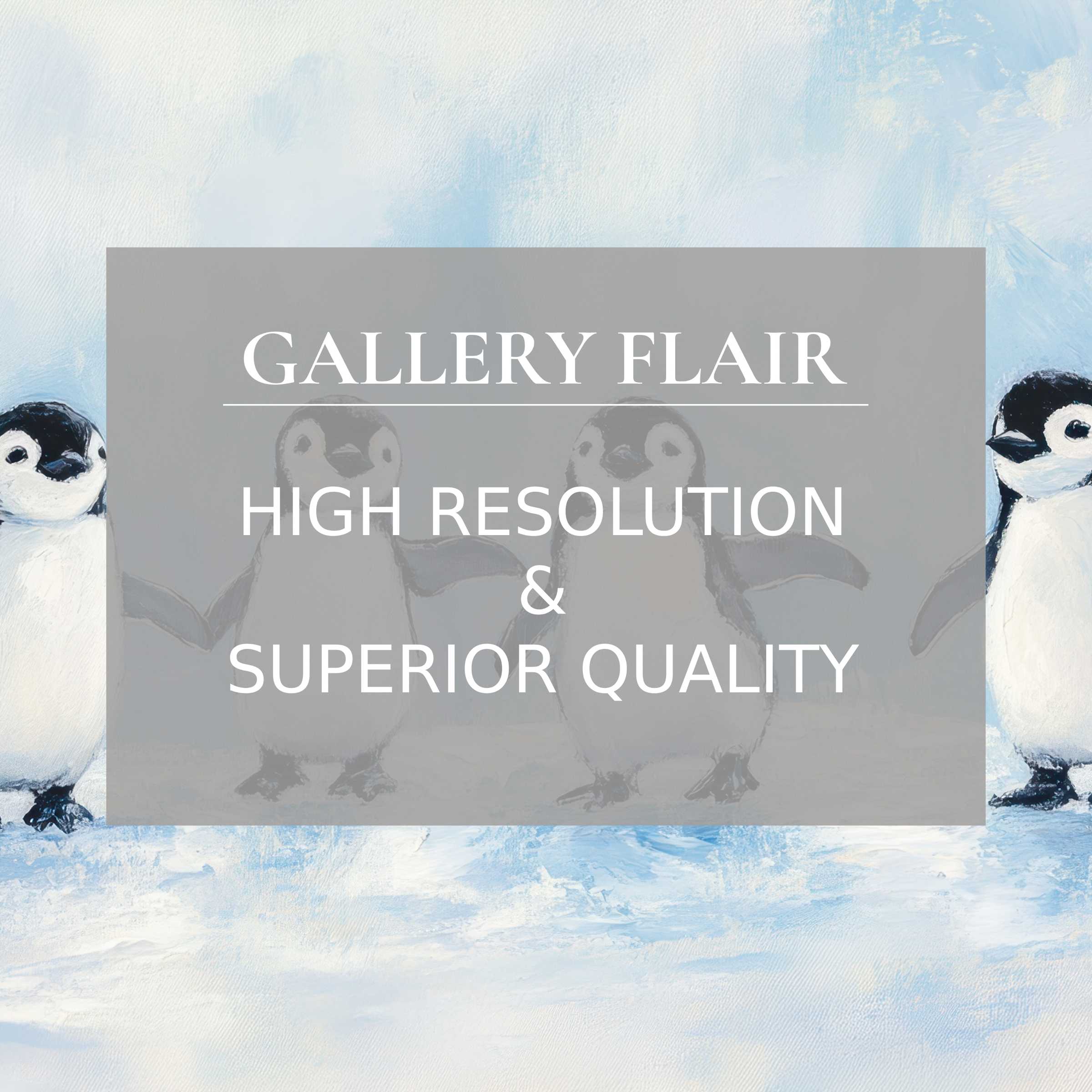 Elegant iPad wallpaper featuring charming penguins in a serene snowy landscape high-resolution digital download for curated tablet backgrounds