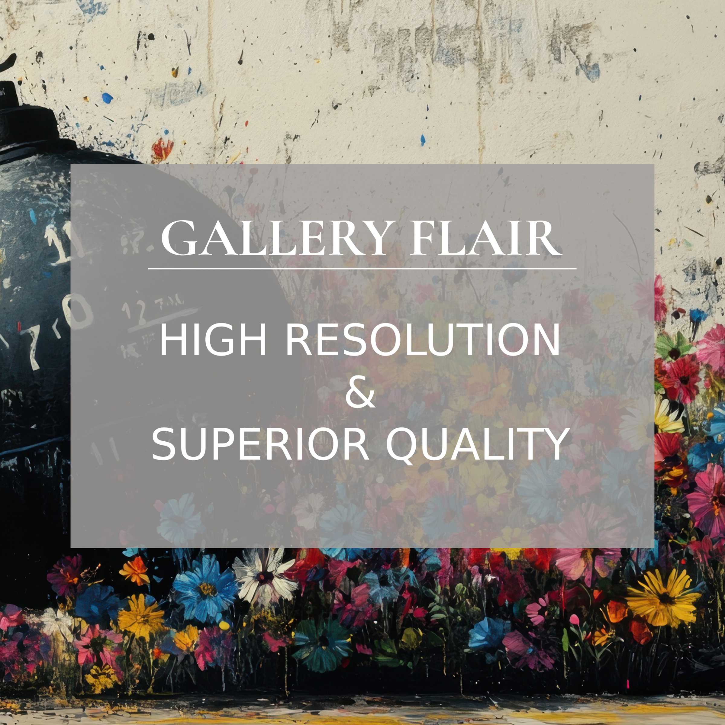 Colorful floral digital art blends with grunge textures, perfect wallpaper for Mac and PC in high-resolution, easy digital download