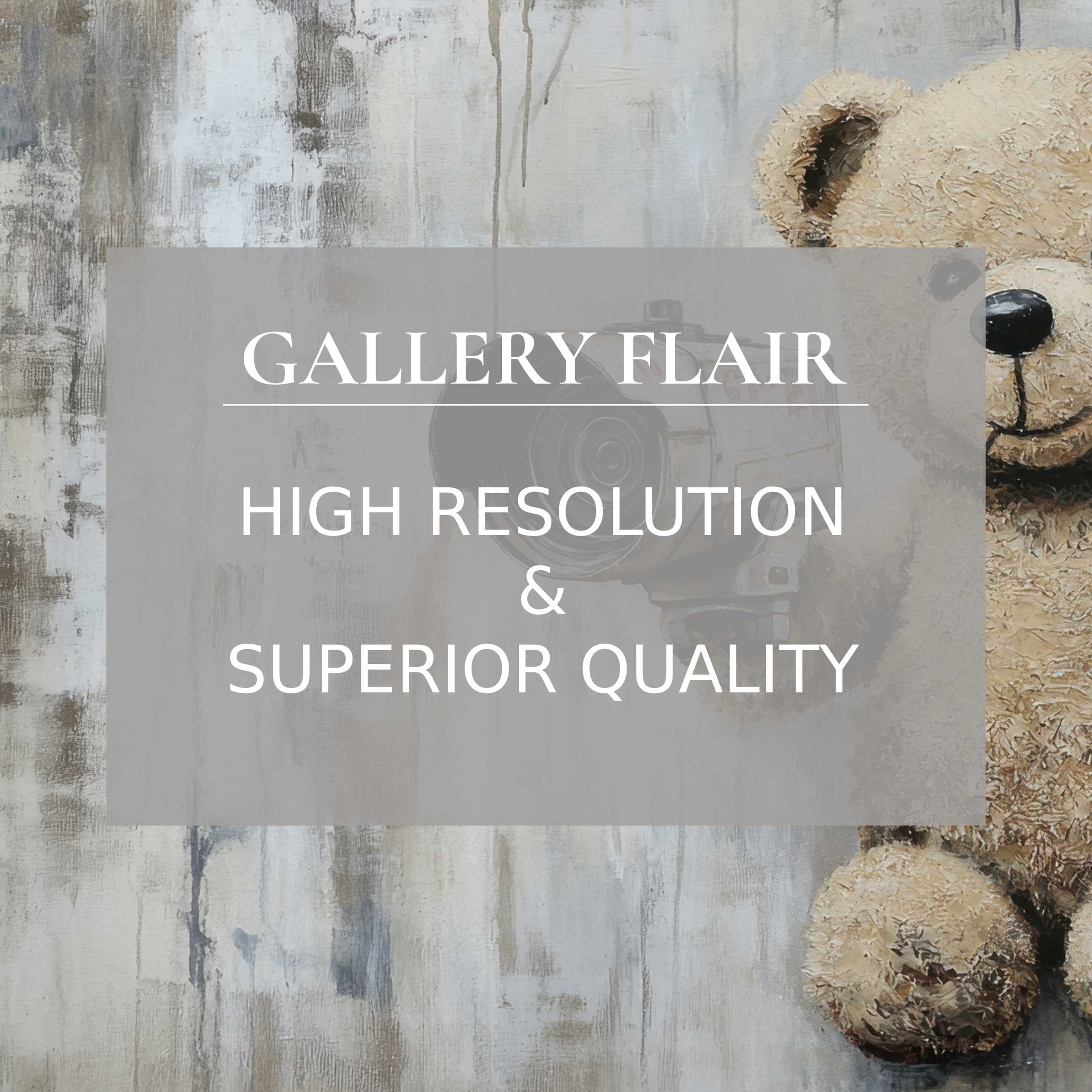 Elegant textured teddy bear artwork as high-resolution wallpaper for Mac and PC, perfect digital download for curated workspaces