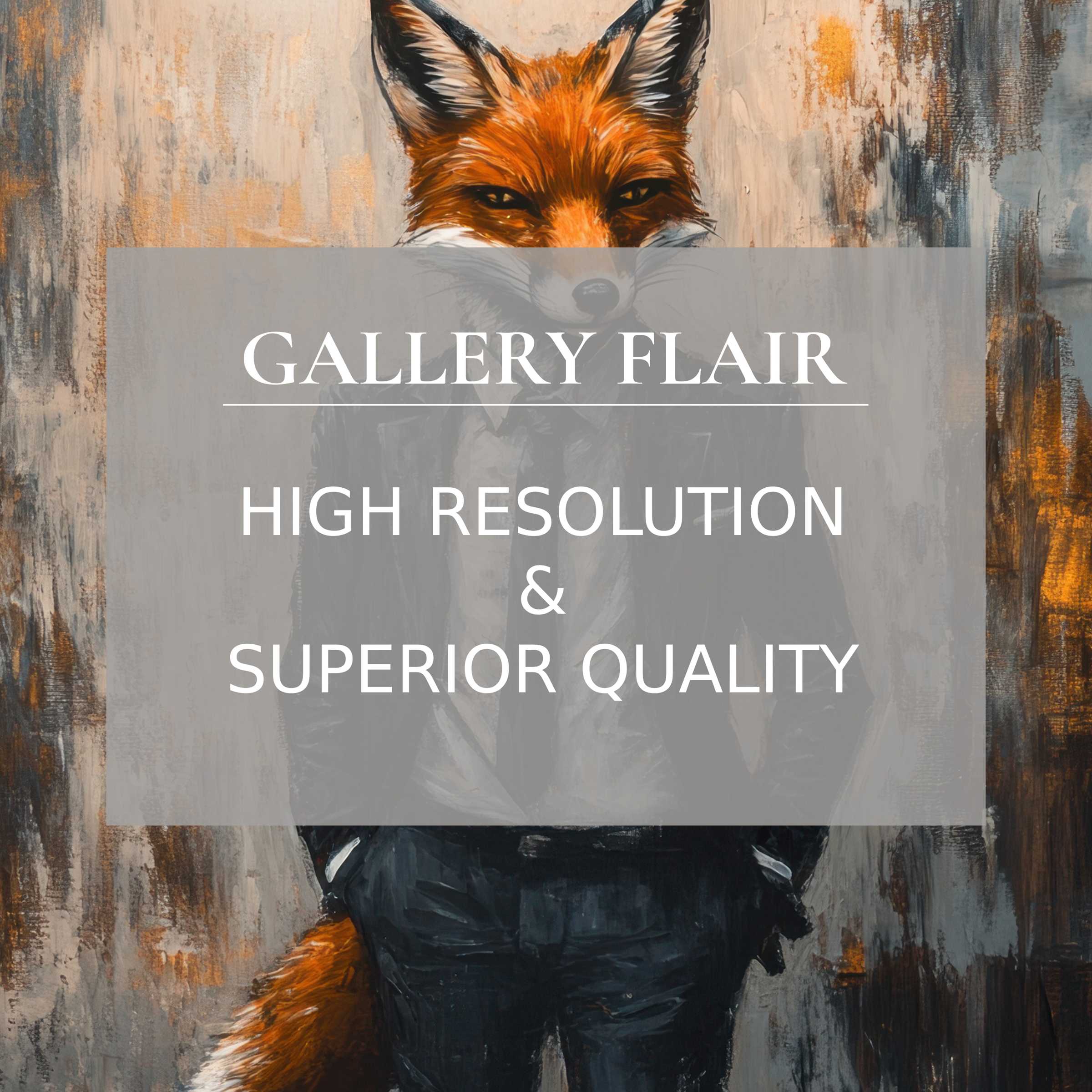 Bold fox painting as stylish iPad wallpaper, high-resolution digital download for curated tablet background, inspiring elegance